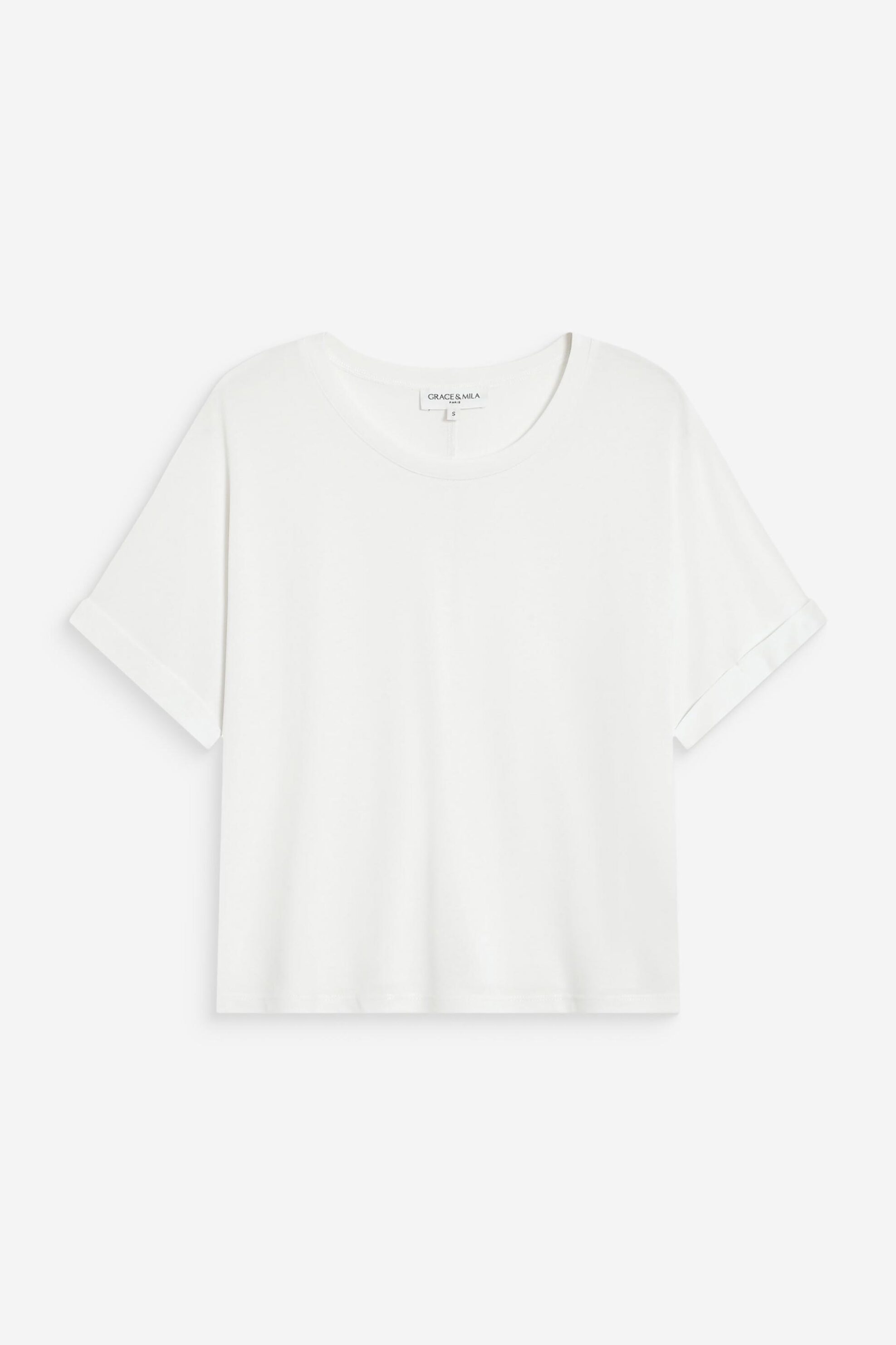 Grace Mila Γυναικείο T-Shirt Oversized Μονόχρωμο Parma - Ss26 Κρέμ