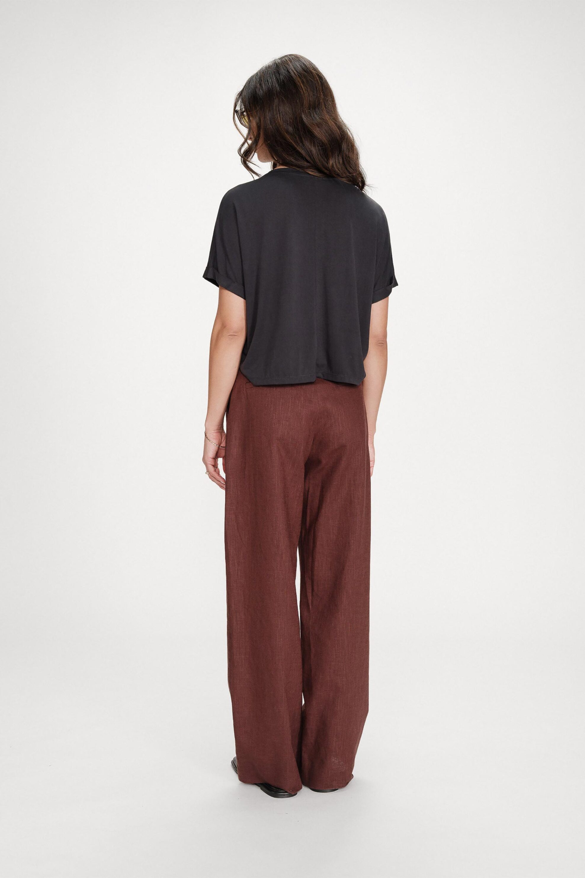 Grace Mila Γυναικείο T-Shirt Oversized Μονόχρωμο Parma - Ss26 Ανθρακί