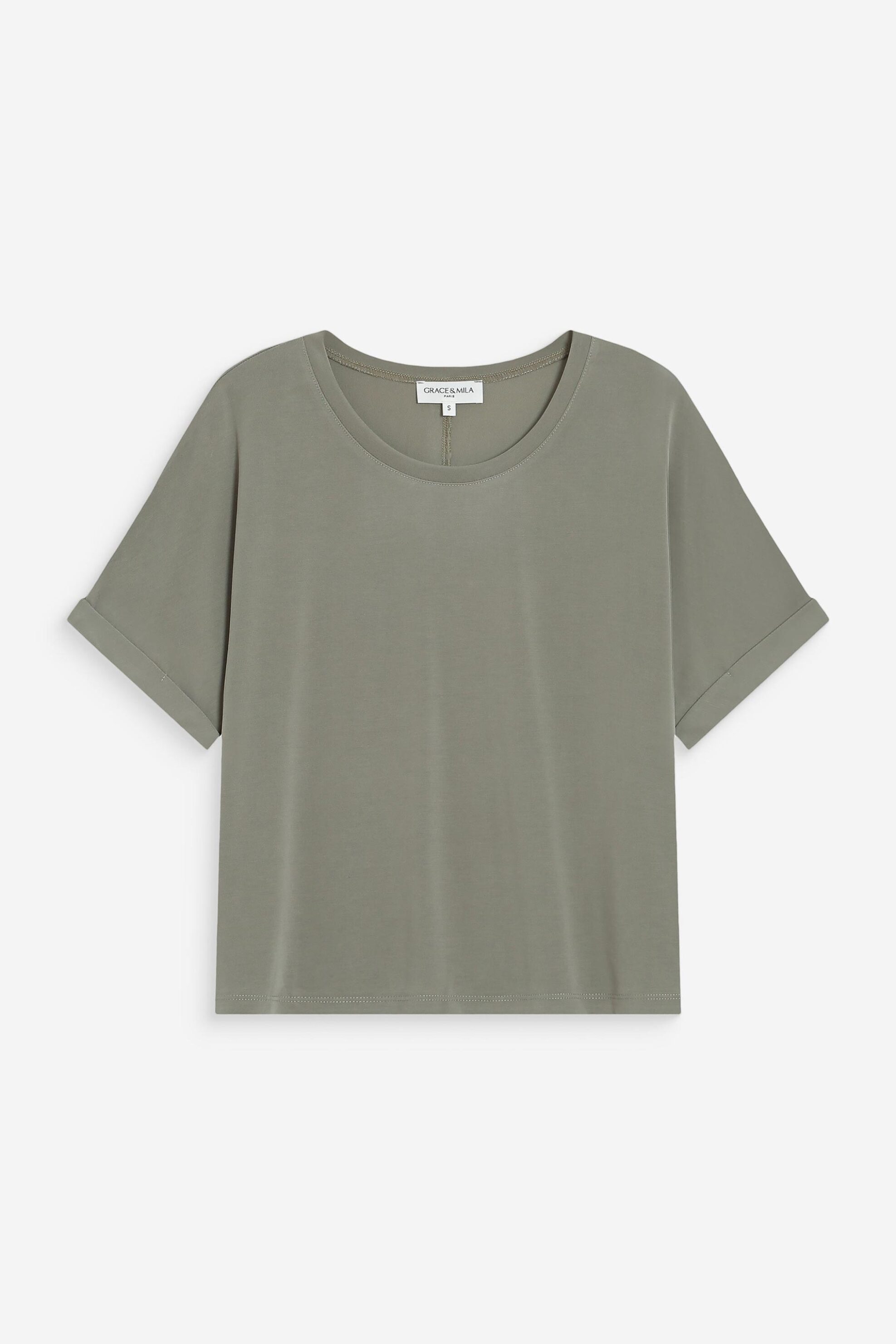 Grace Mila Γυναικείο T-Shirt Oversized Μονόχρωμο Parma - Ss26 Χακί