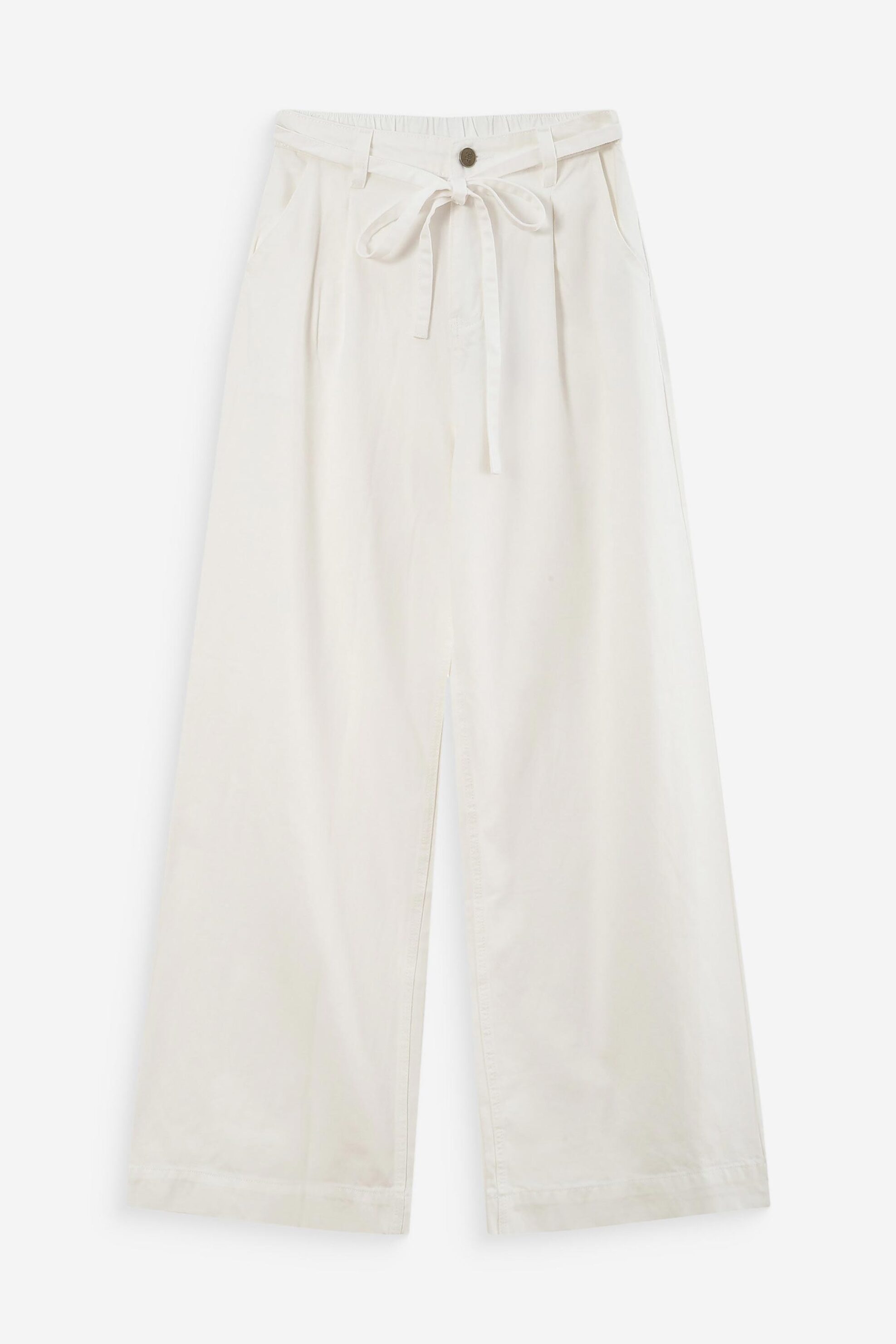 Grace Mila Γυναικείο Παντελόνι Baggy Fit Pompon - Ss26 Λευκό
