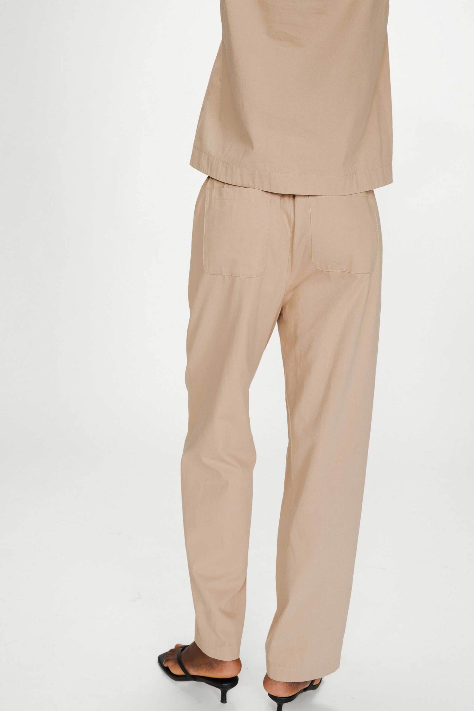 Grace Mila Γυναικείο Παντελόνι Wide Leg Rhode - Ss26 Μπεζ