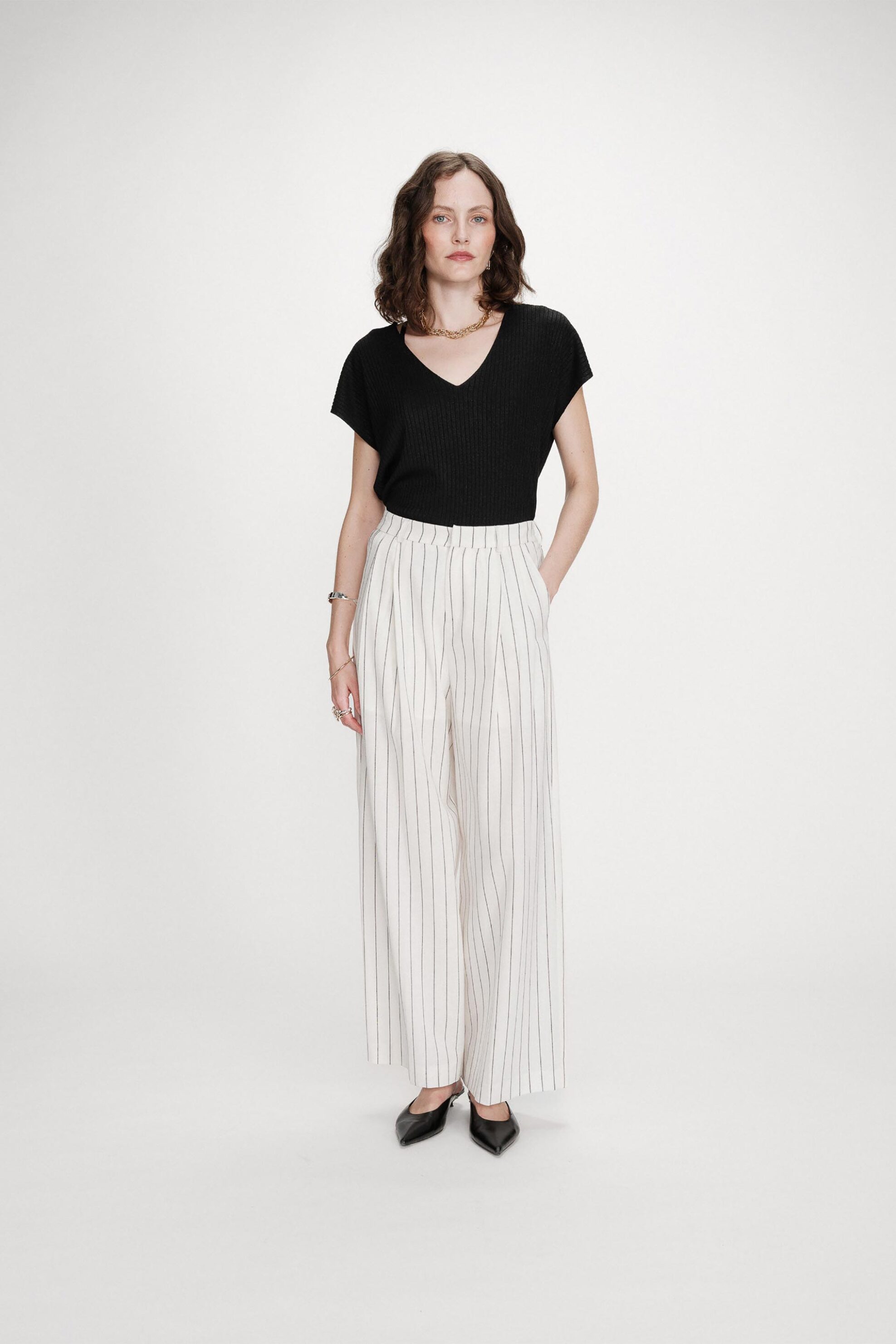 Grace & Mila γυναικείο T-shirt Regular Fit μονόχρωμο 