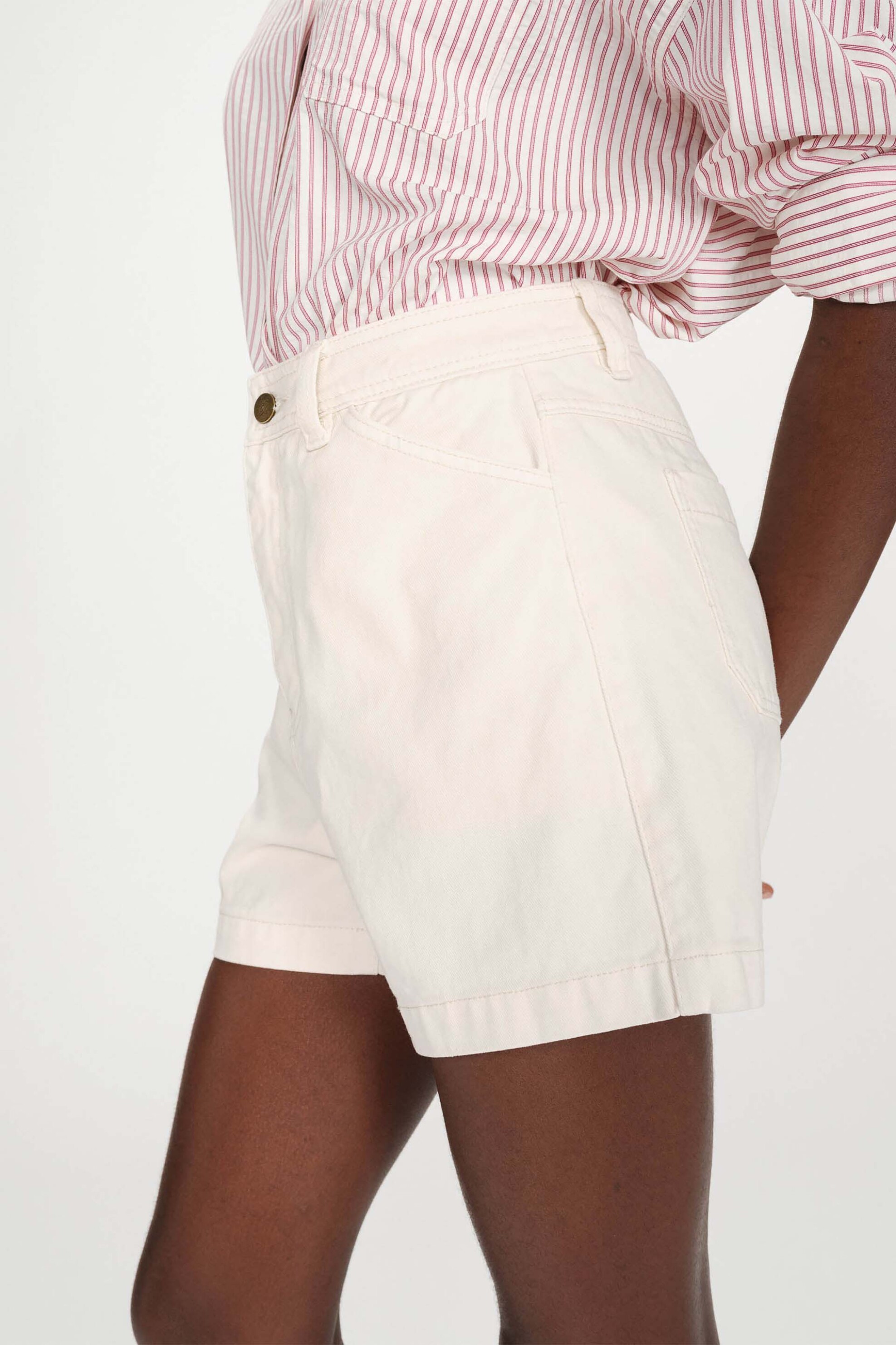 GRACE & MILA Grace & Mila γυναικείο denim σορτς "Verne" - VERNE/SS26 Εκρού - 3
