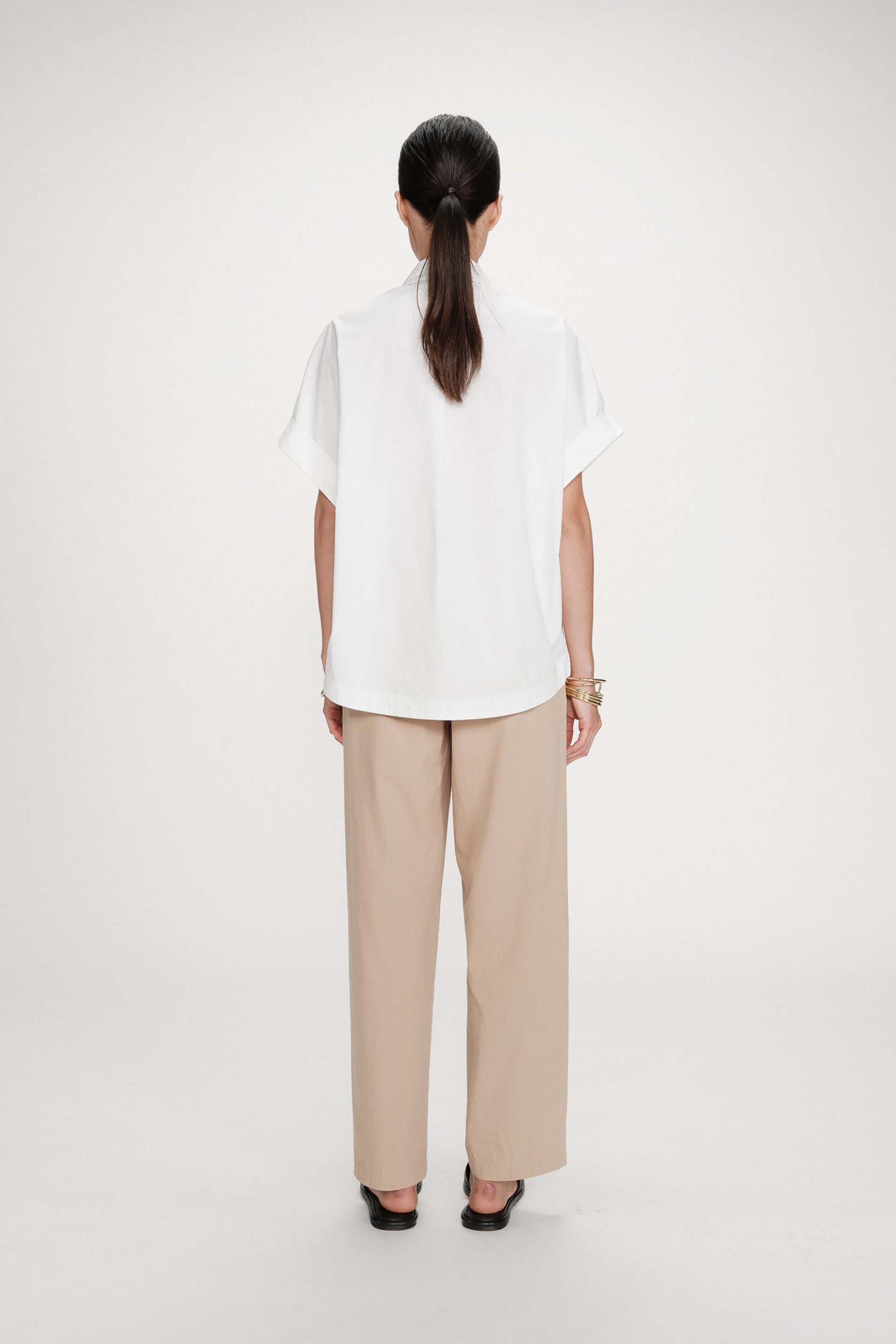 GRACE & MILA Grace & Mila γυναικεία μπλούζα μονόχρωμη Oversized "Versigny" - VERSIGNY/SS26 Κρέμ - 3