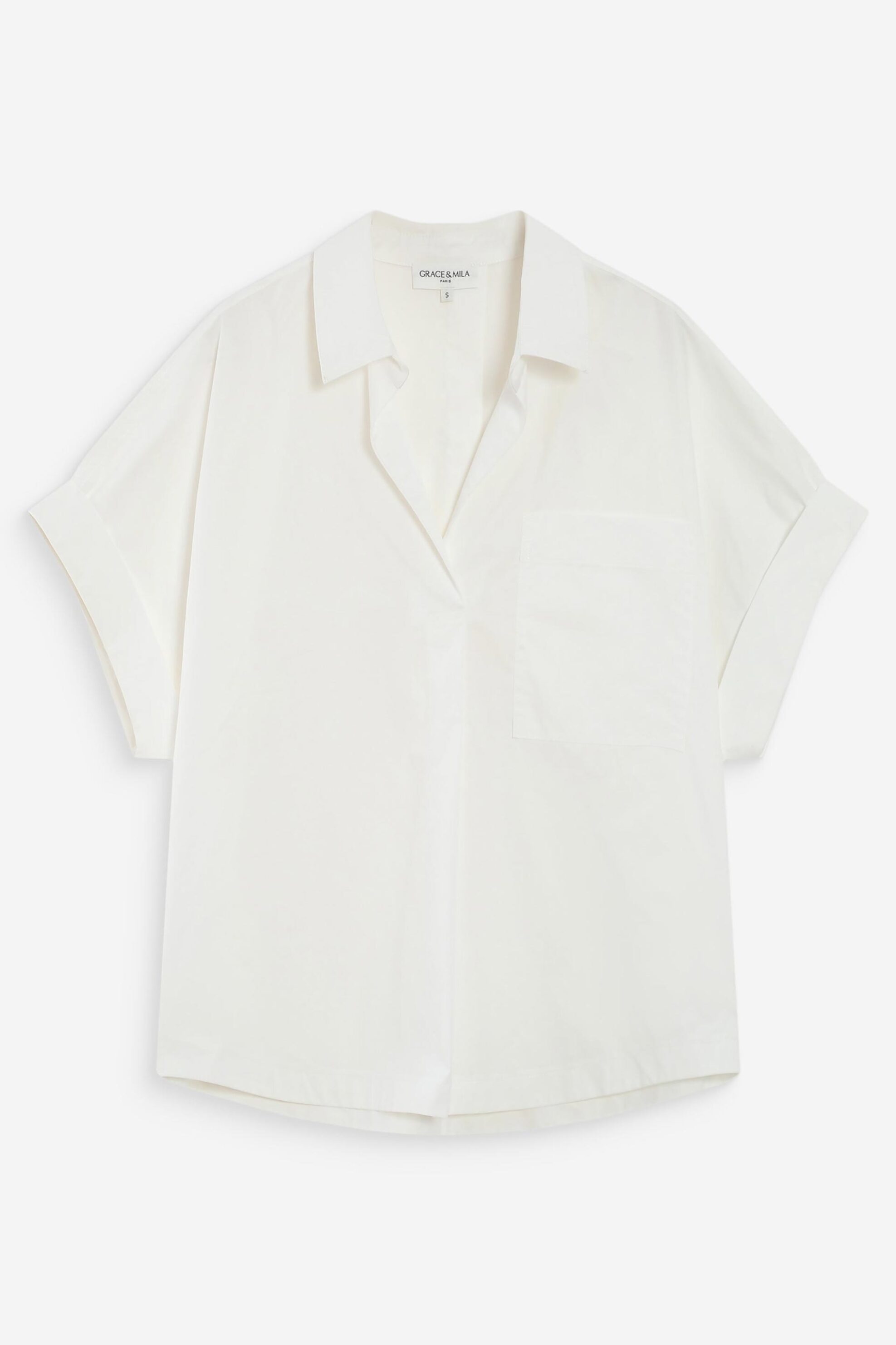 Grace Mila Γυναικεία Μπλούζα Μονόχρωμη Oversized Versigny - Ss26 Κρέμ