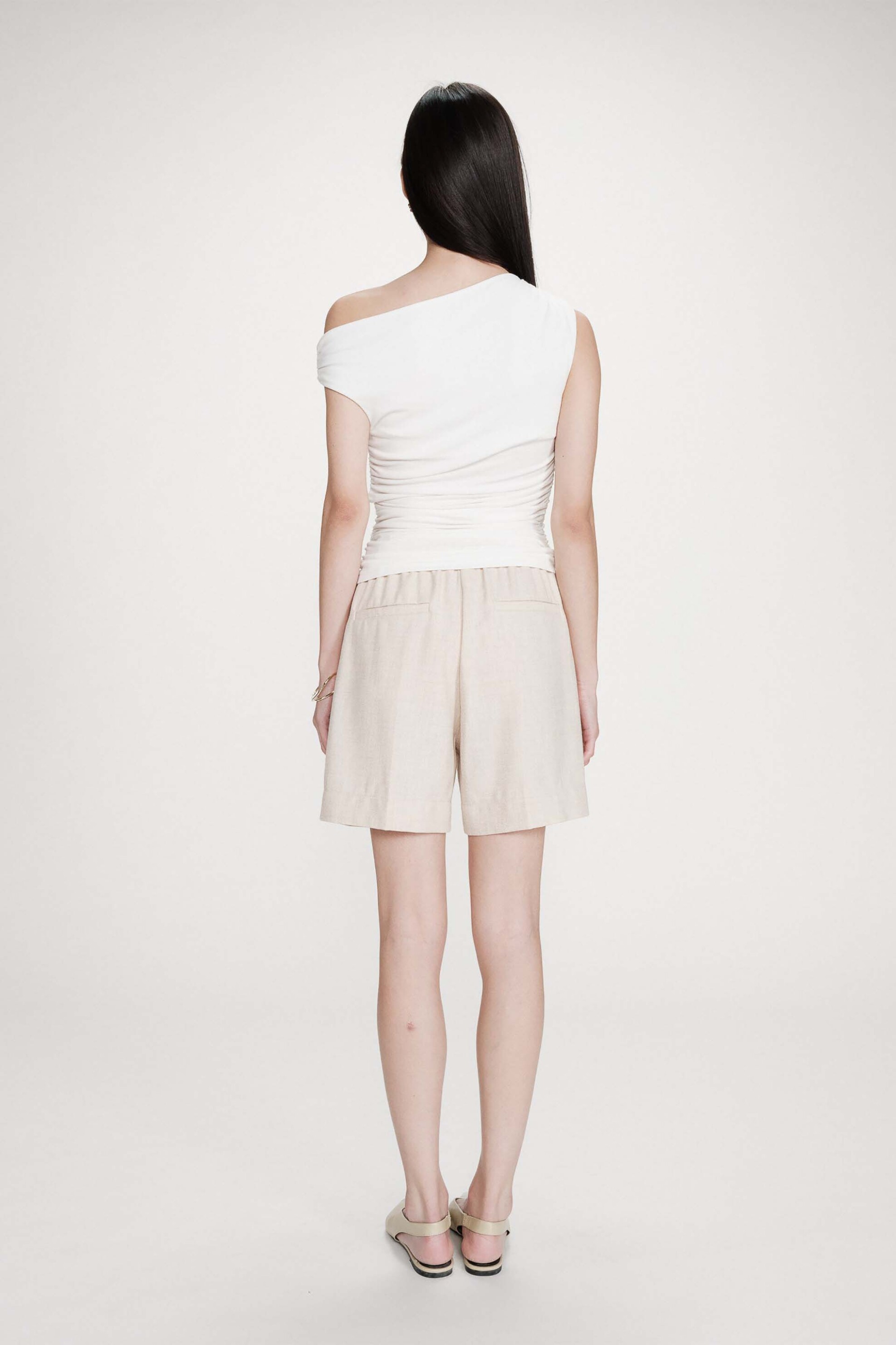 GRACE & MILA Grace & Mila γυναικεία αμάνικη μπλούζα off shoulder "Vodia" - VODIA/SS26 Κρέμ - 3