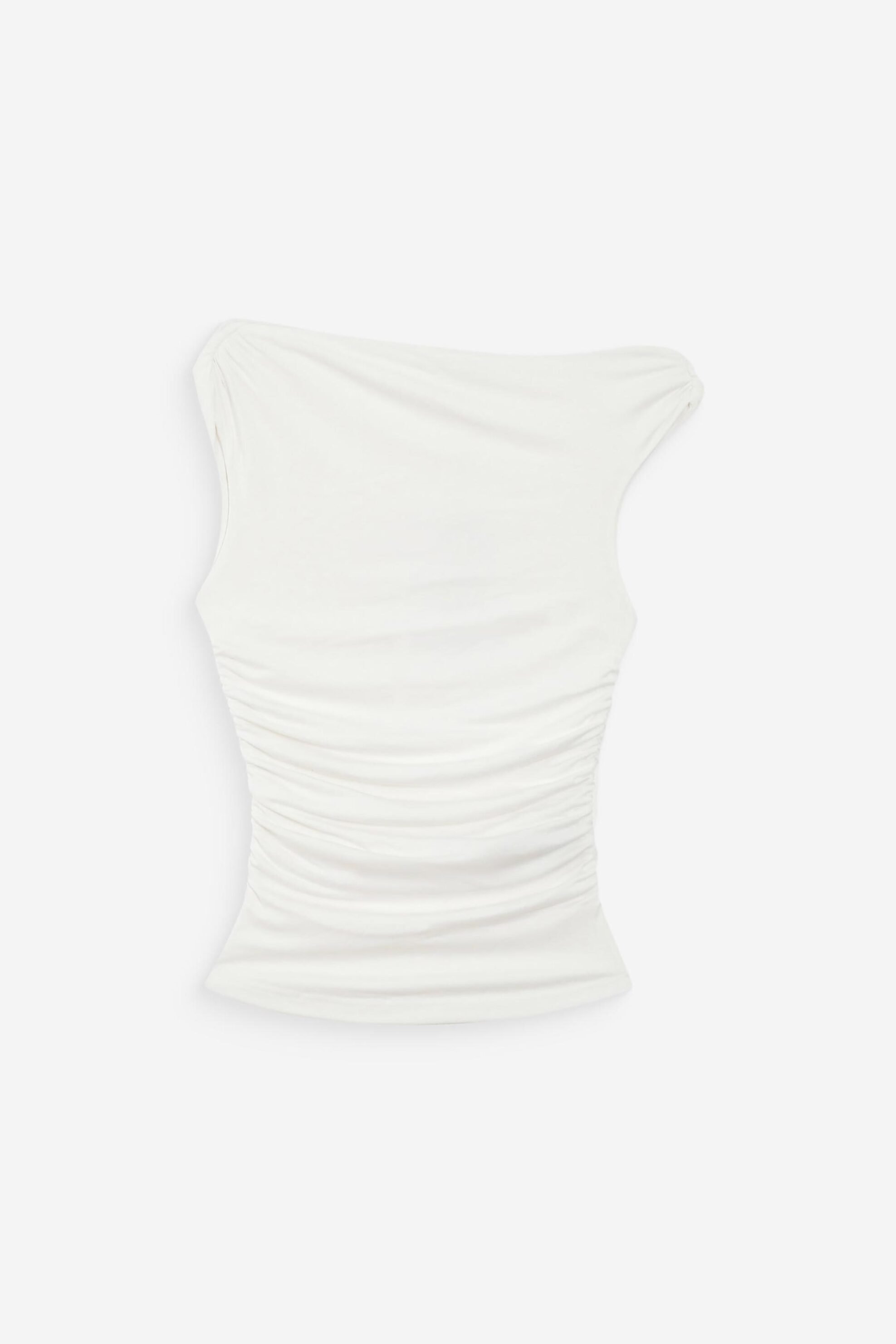 Grace Mila Γυναικεία Αμάνικη Μπλούζα Off Shoulder Vodia - Ss26 Κρέμ