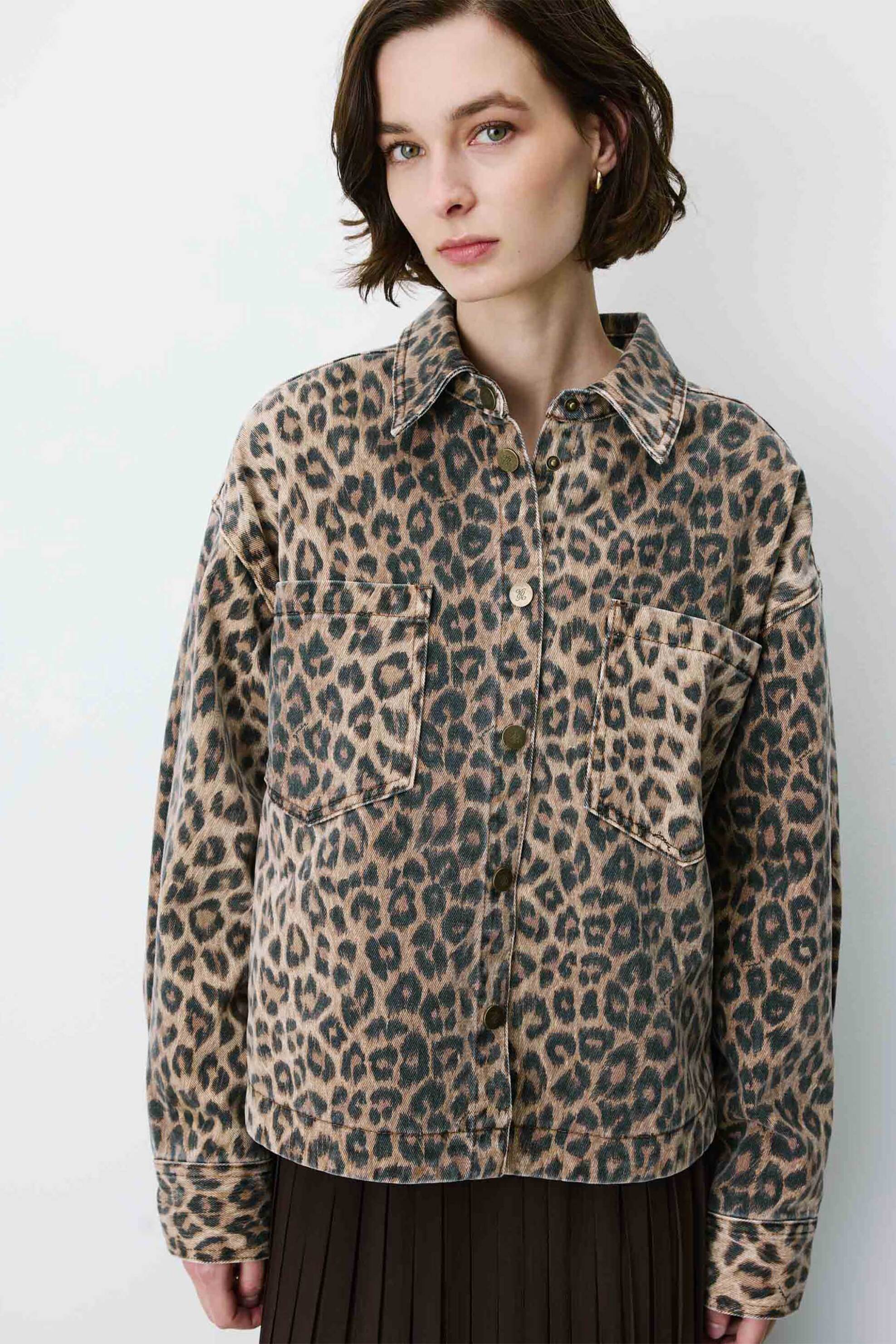 Grace & Mila γυναικείο overshirt με print 
