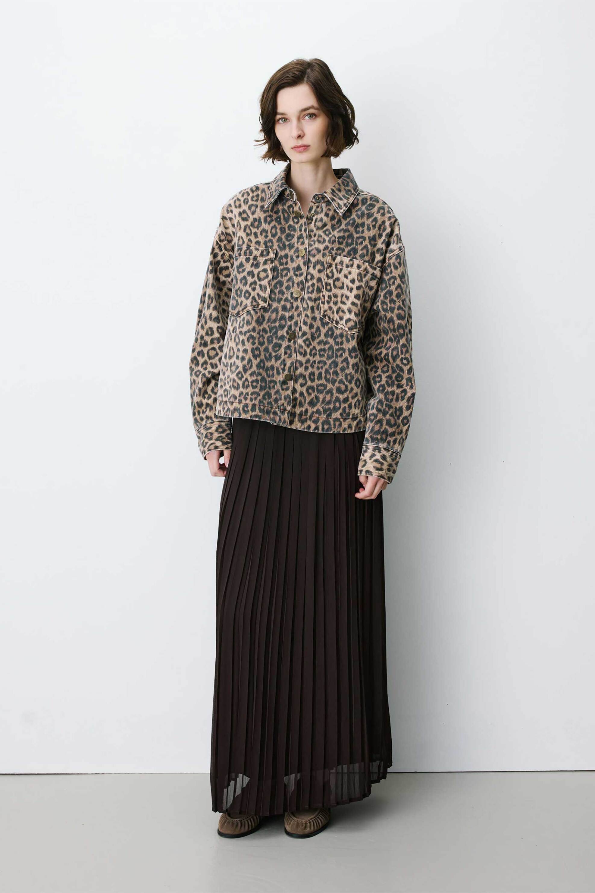 Grace & Mila γυναικείο overshirt με print 