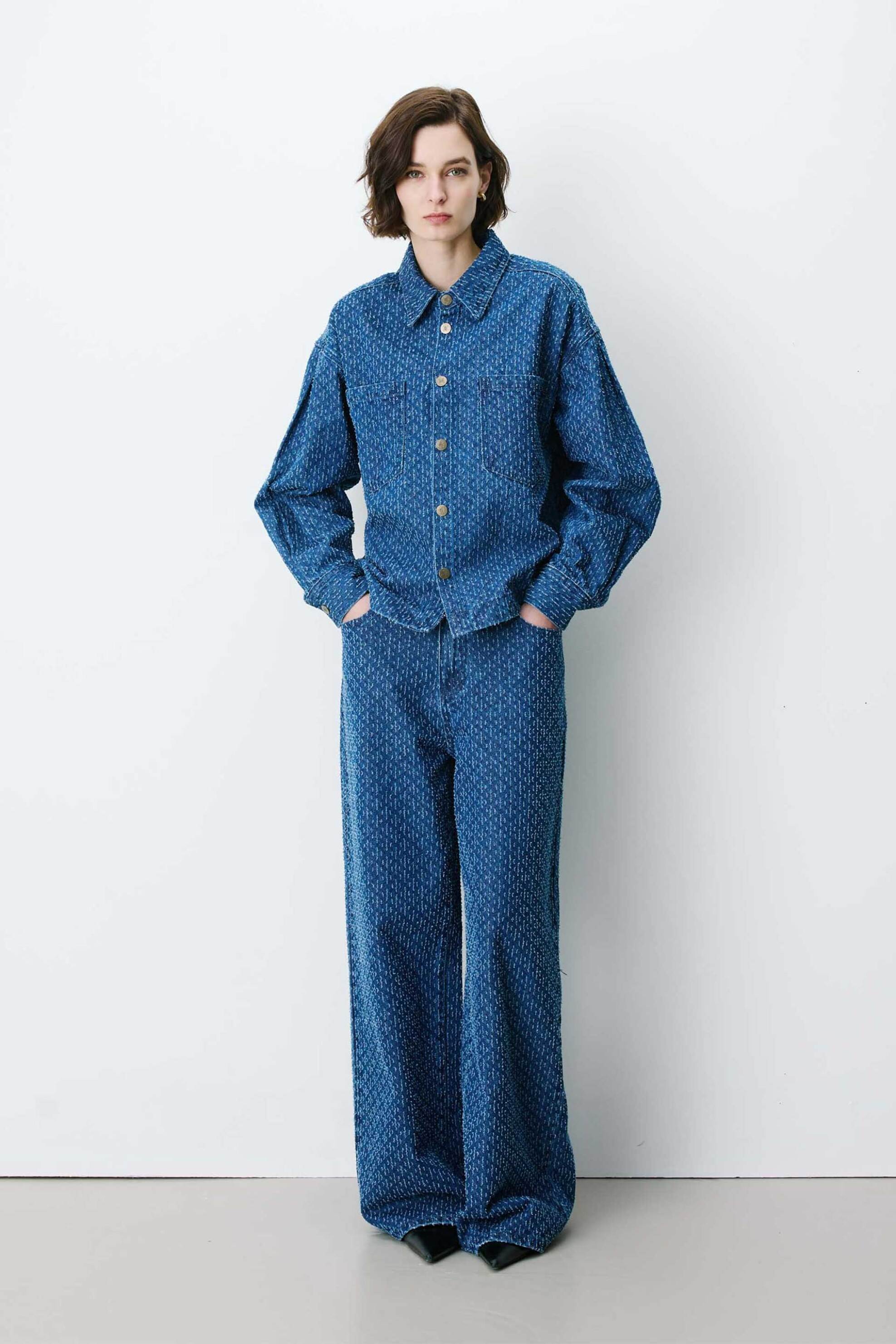 Grace & Mila γυναικείο overshirt με print 
