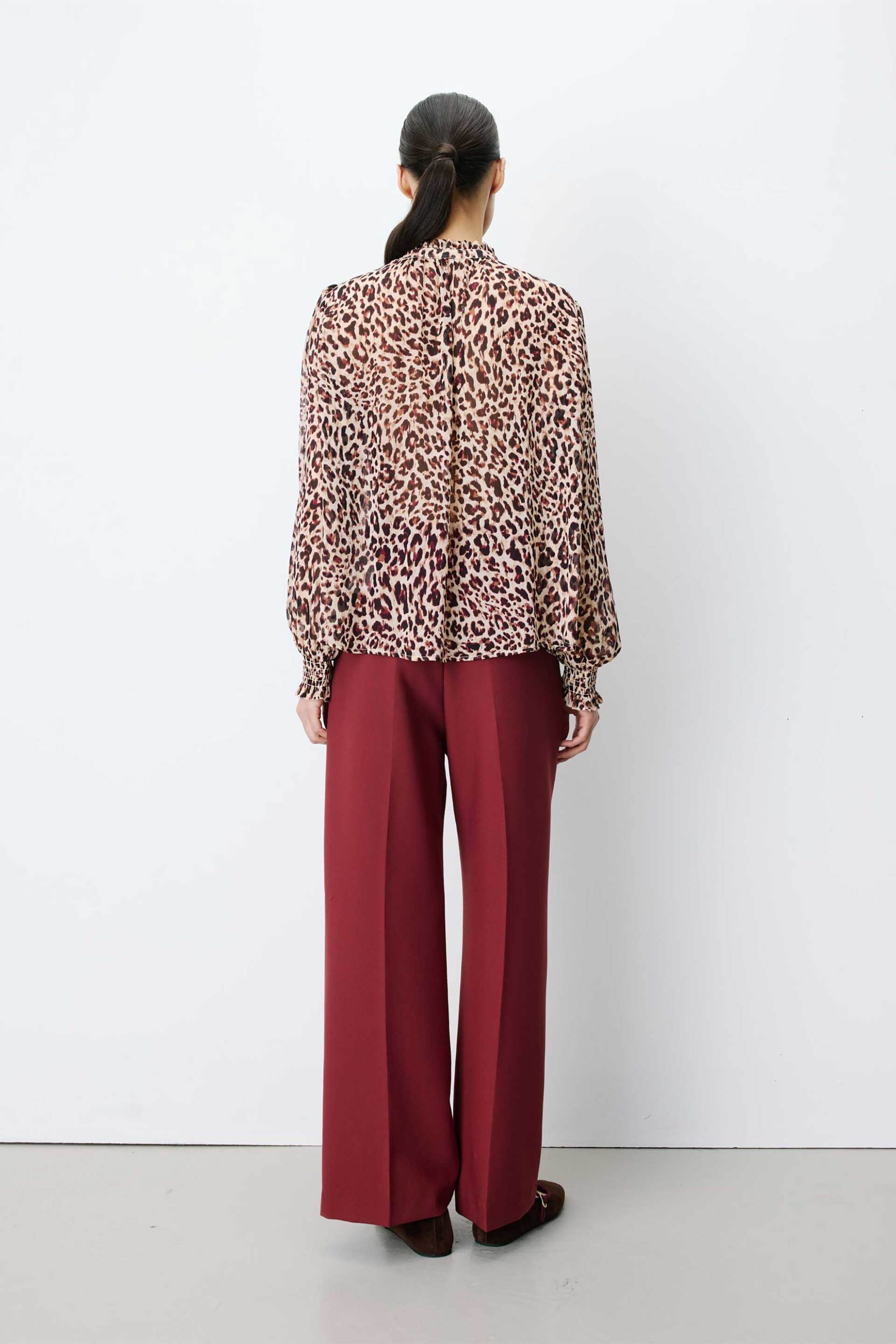 GRACE & MILA Grace & Mila γυναικείο πουκάμισο με animal print "Almira" - ALMIRA Καφέ - 4