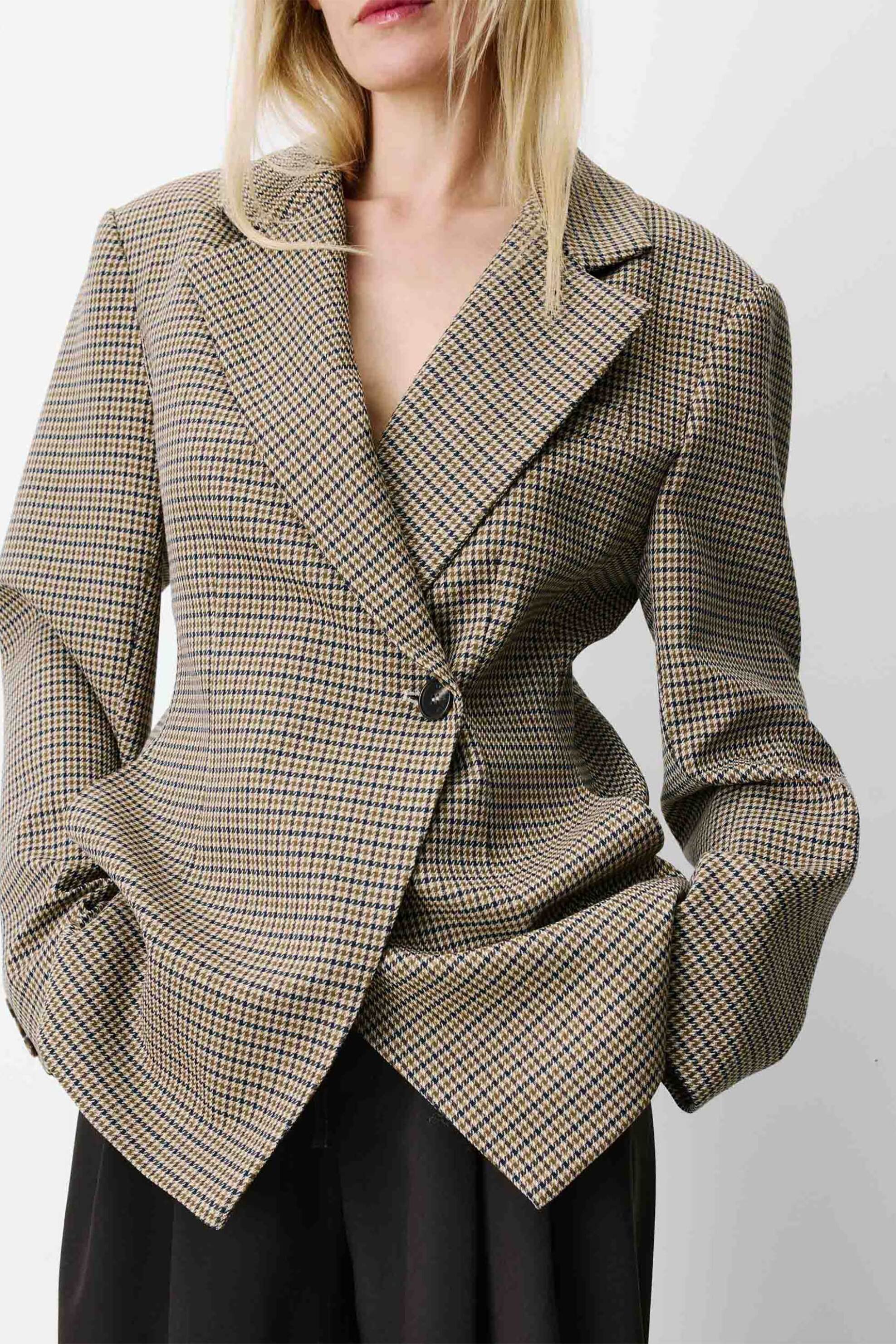Grace & Mila γυναικείο σακάκι με houndstooth print 