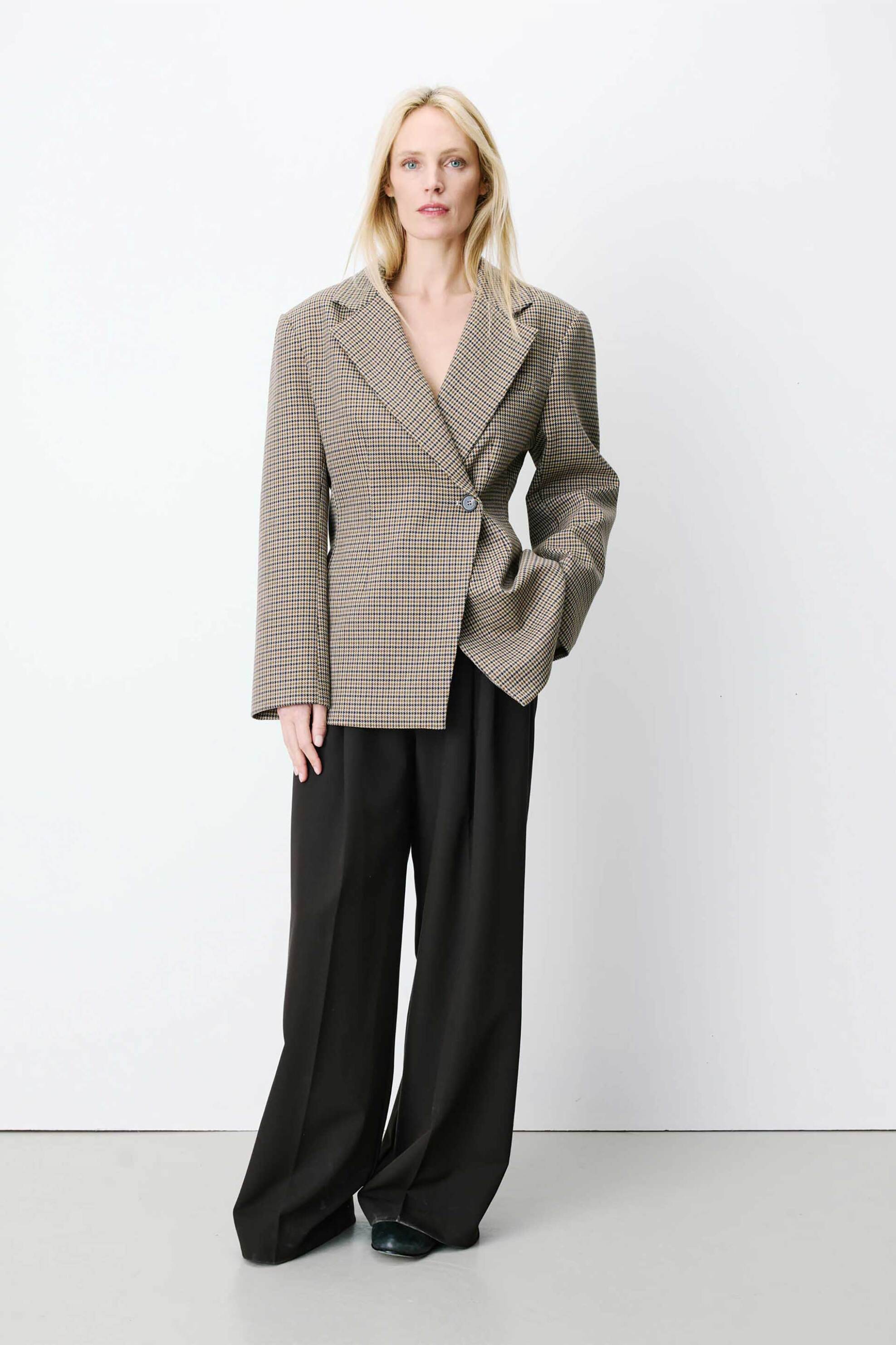 Grace & Mila γυναικείο σακάκι με houndstooth print 