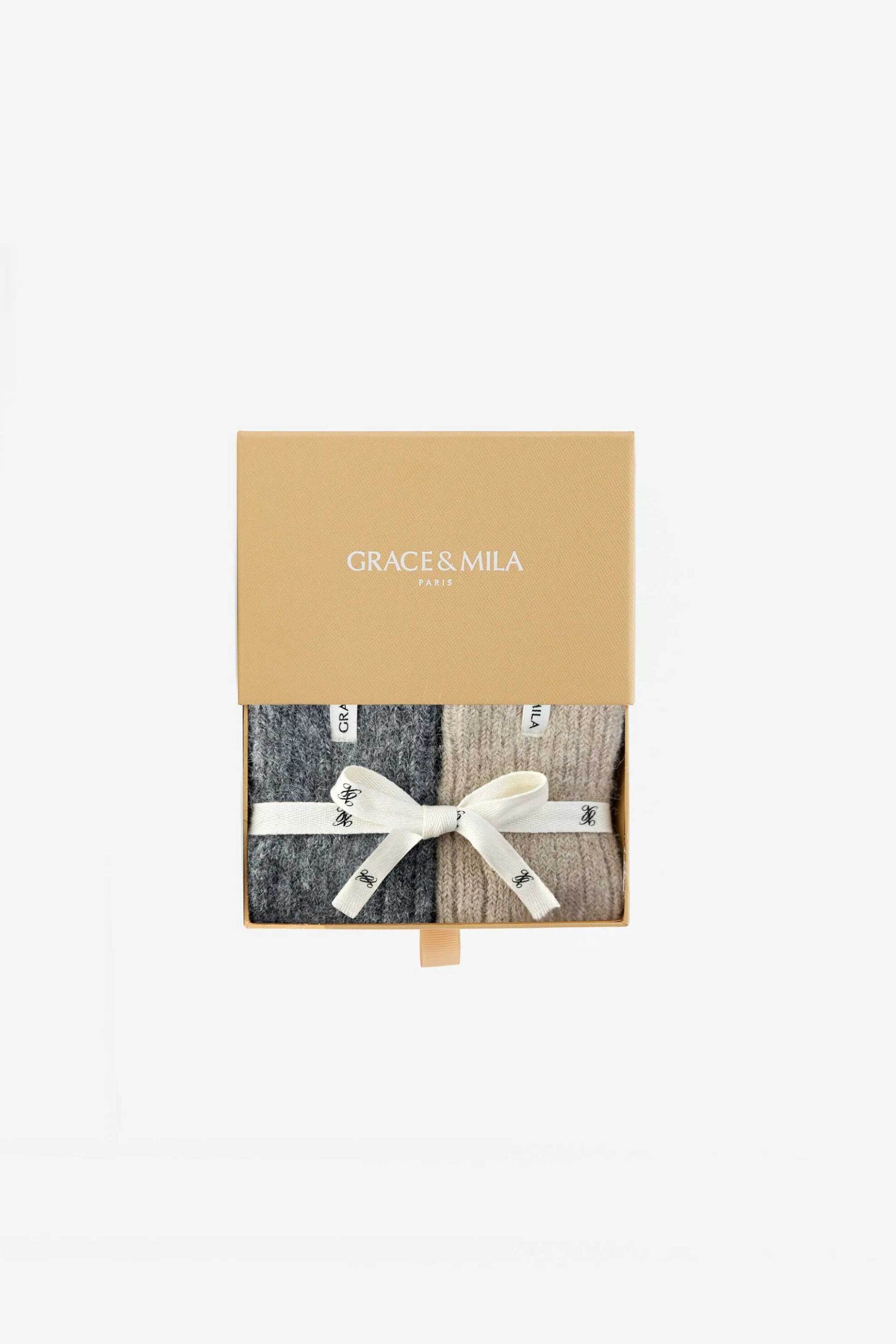 Grace & Mila σετ γυναικείες κάλτσες ribbed με λογότυπο 
