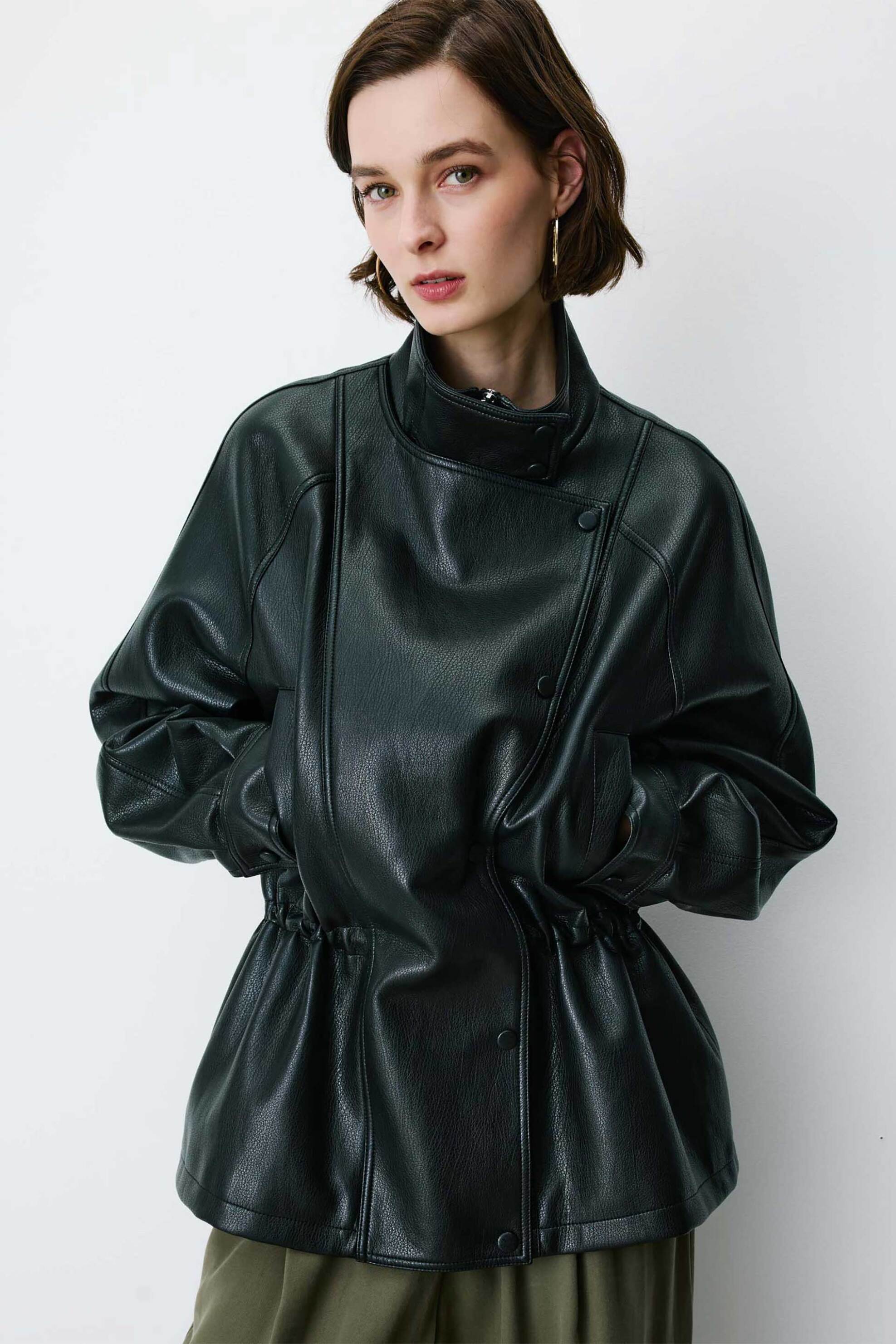 GRACE & MILA Grace & Mila γυναικείο faux leather jacket "Auburn" - AUBURN Μαύρο