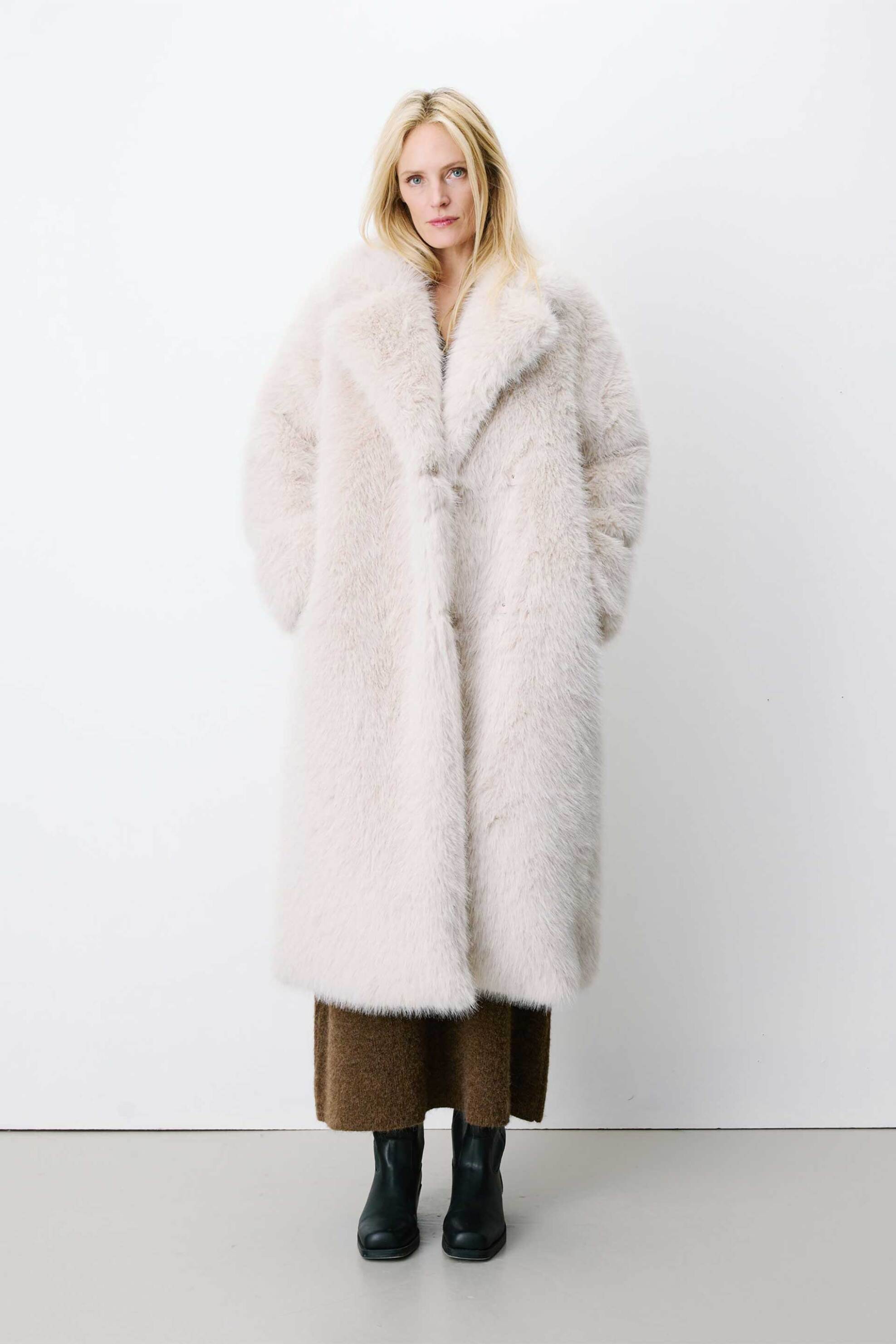 Grace & Mila γυναικείο faux fur παλτό 