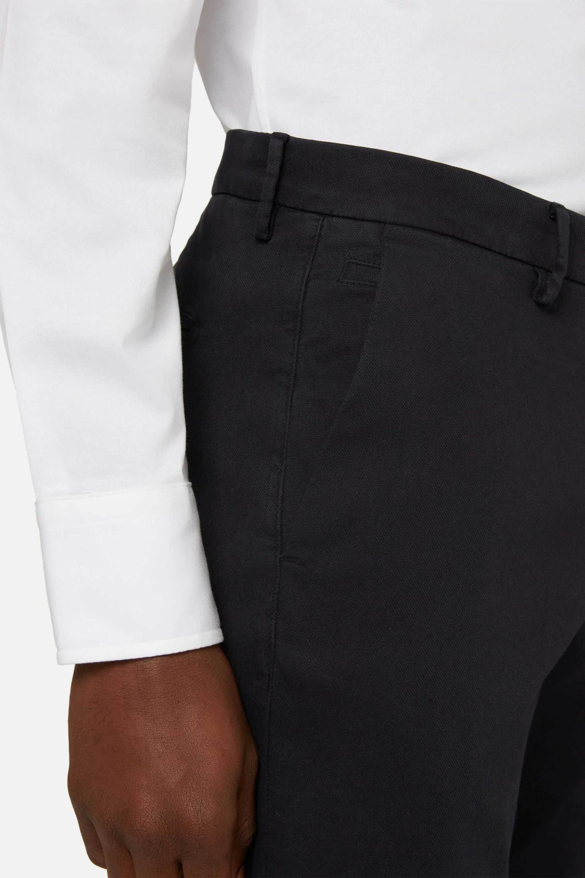 Boggi Milano Ανδρικό Παντελόνι Ελαστικό Μονόχρωμο Regular Fit - Bo24C041201 Μπλε Navy