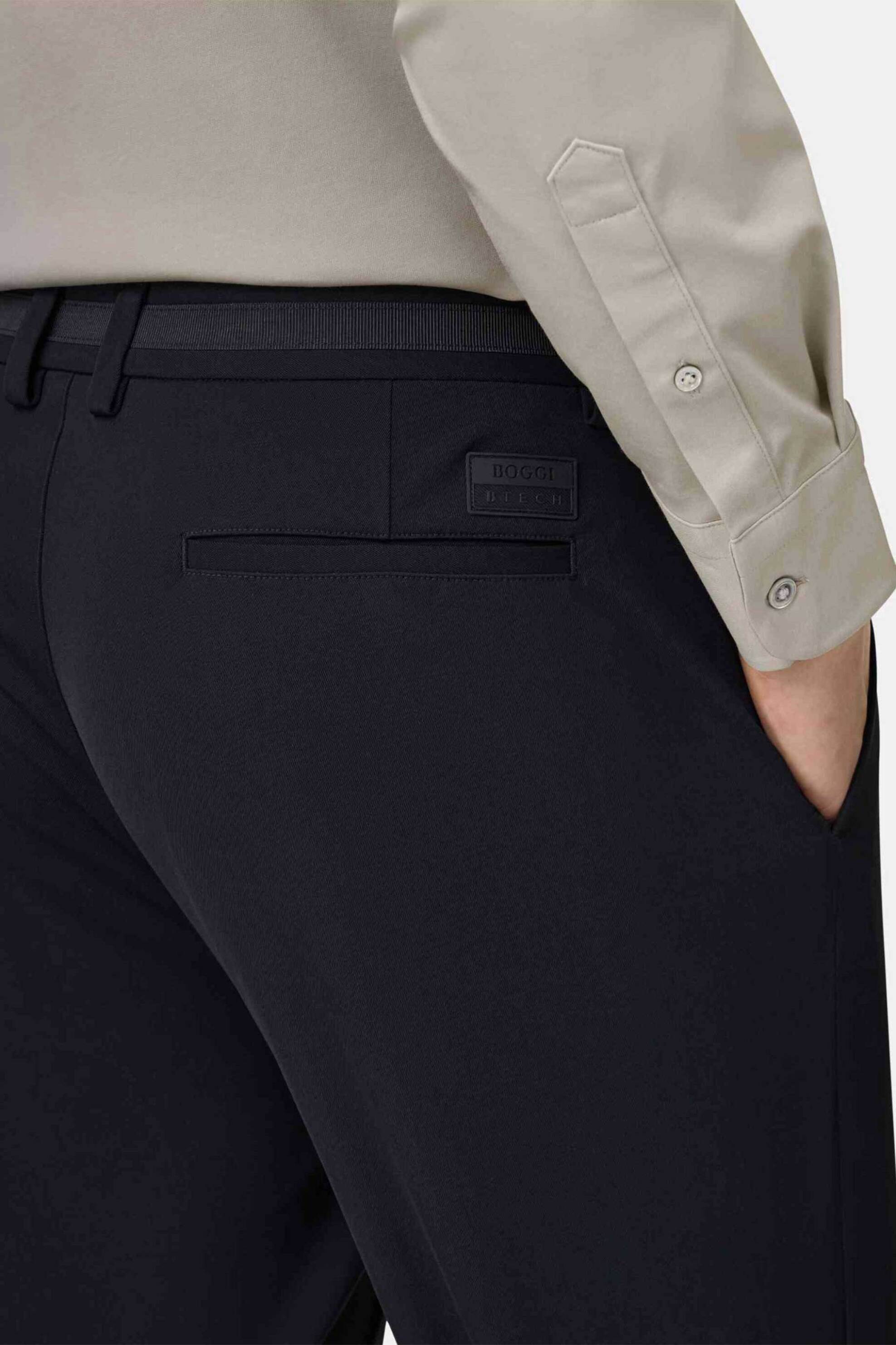 Boggi Milano Ανδρικό Παντελόνι Chino Regular Fit B Tech - Bo26P005705 Μπλε Navy