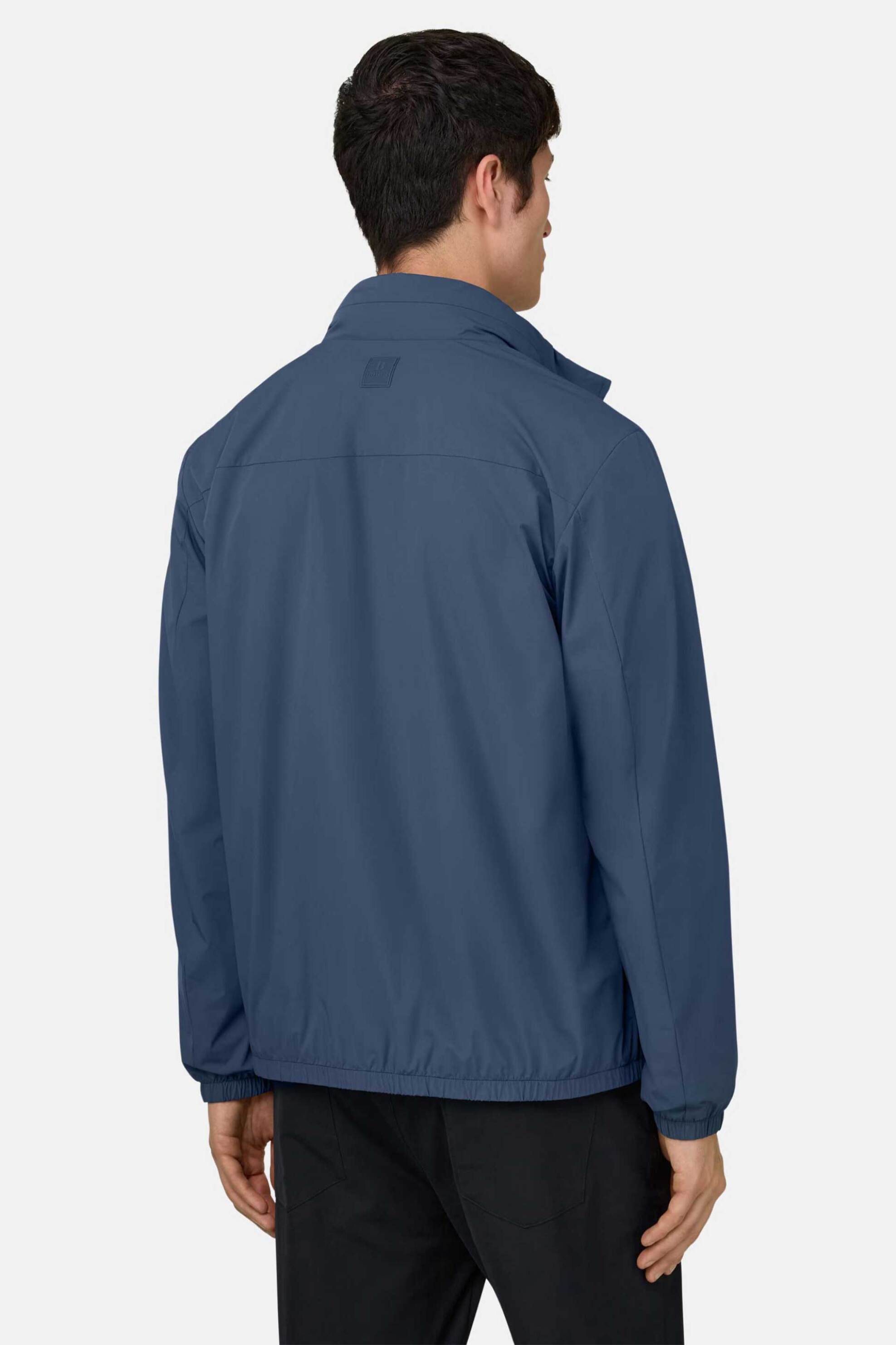 Boggi Milano Ανδρικό Bomber Jacket Μονόχρωμο Regular Fit - Bo26P016904 Μπλε