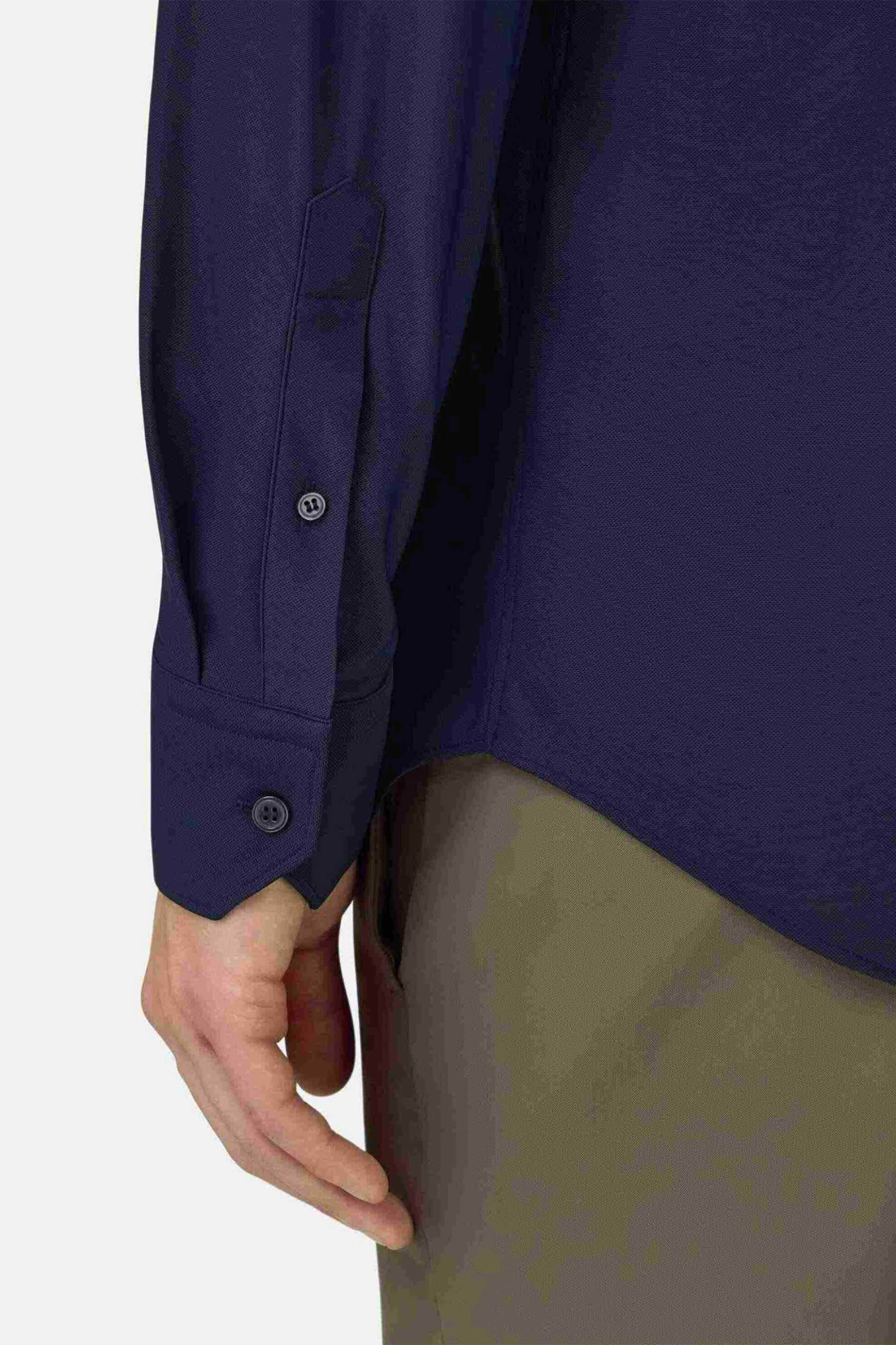 Boggi Milano Ανδρικό Πουκάμισο Μονόχρωμο Slim Fit B Tech - Bo26P018103 Μπλε Navy
