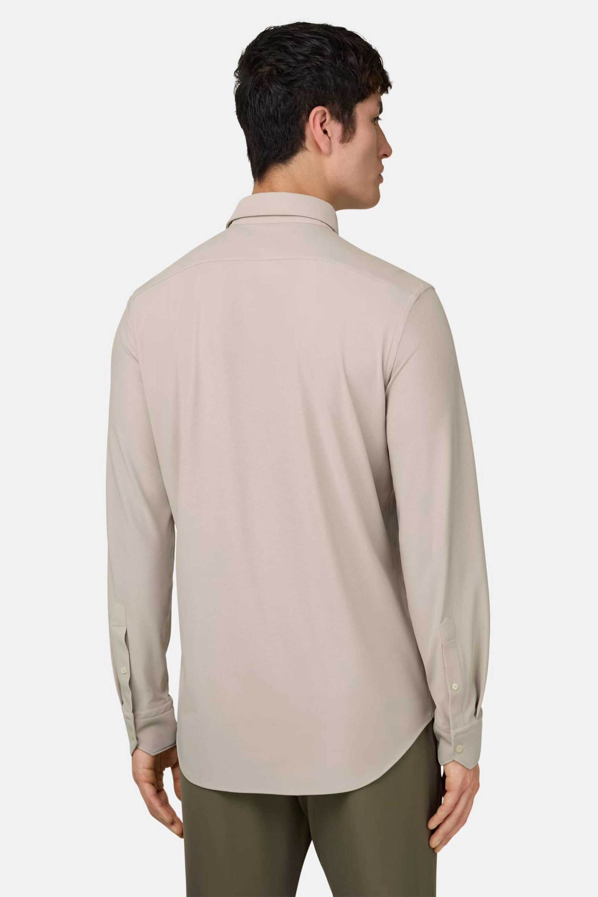 Boggi Milano Ανδρικό Πουκάμισο Μονόχρωμο Slim Fit B Tech - Bo26P018104 Μπεζ