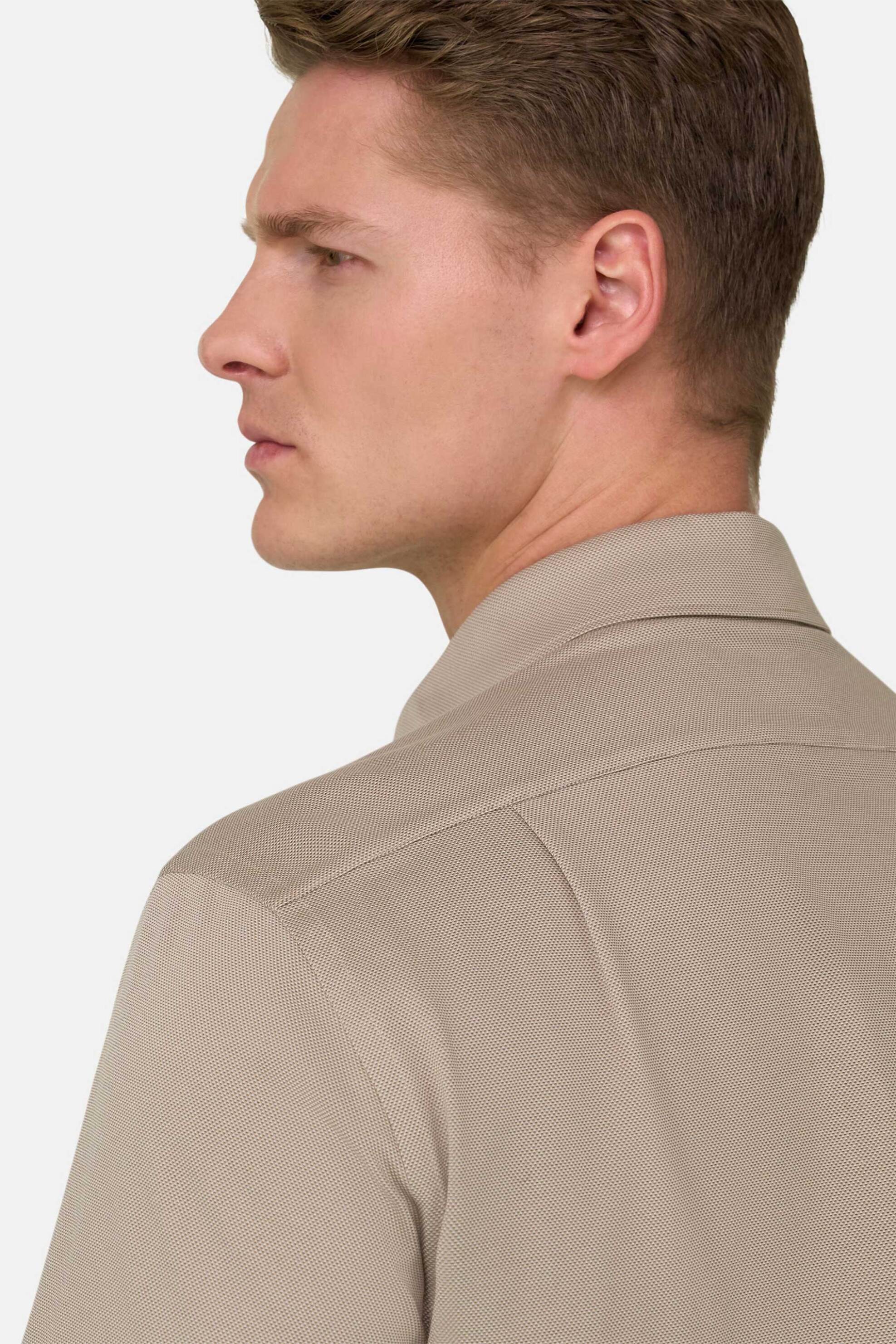 Boggi Milano Ανδρικό Πουκάμισο Μονόχρωμο Regular Fit - Bo26P019305 Καφέ Ανοιχτό