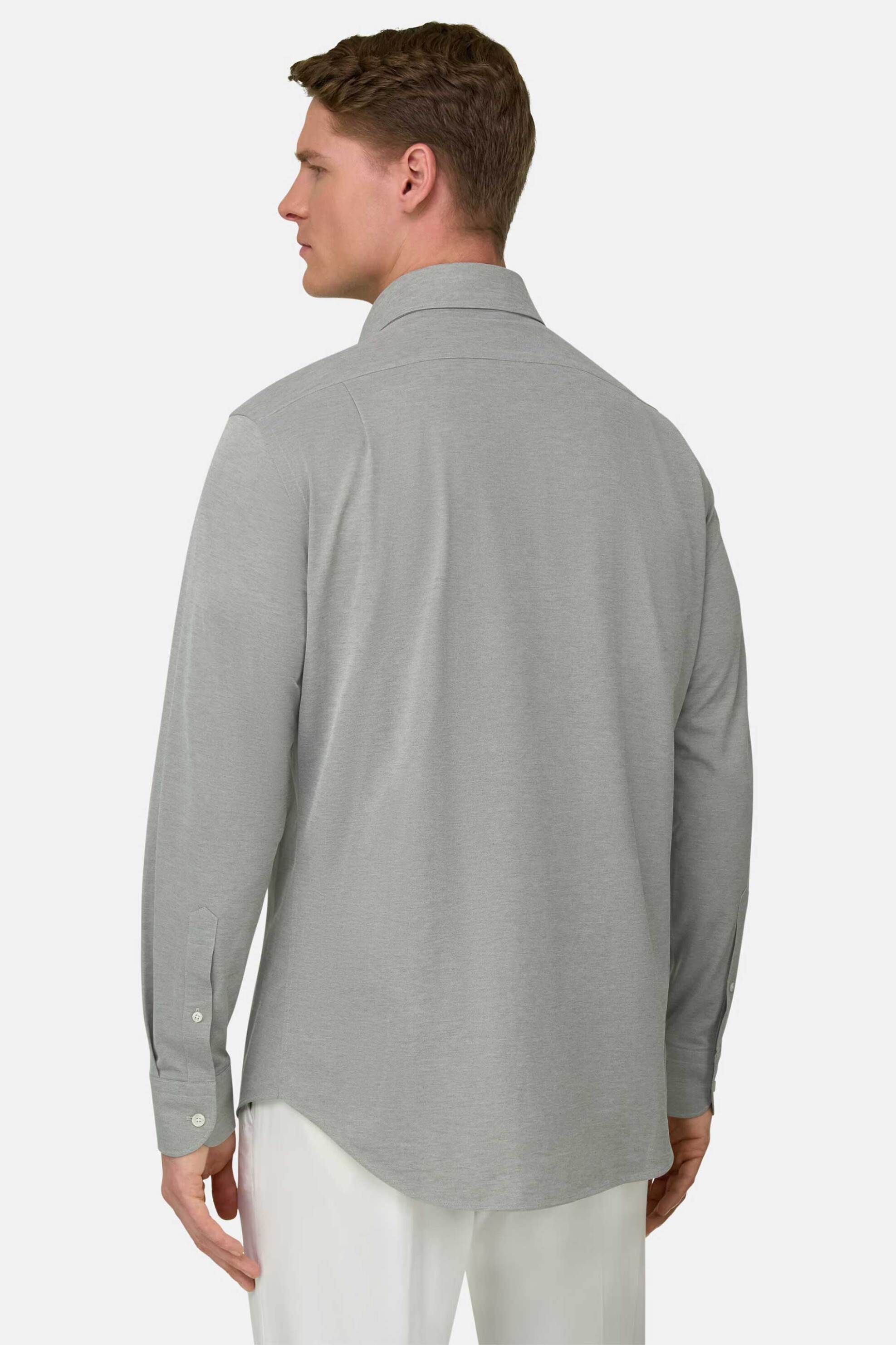 Boggi Milano Ανδρικό Πουκάμισο Μονόχρωμο Regular Fit - Bo26P019603 Πράσινο Σκούρο