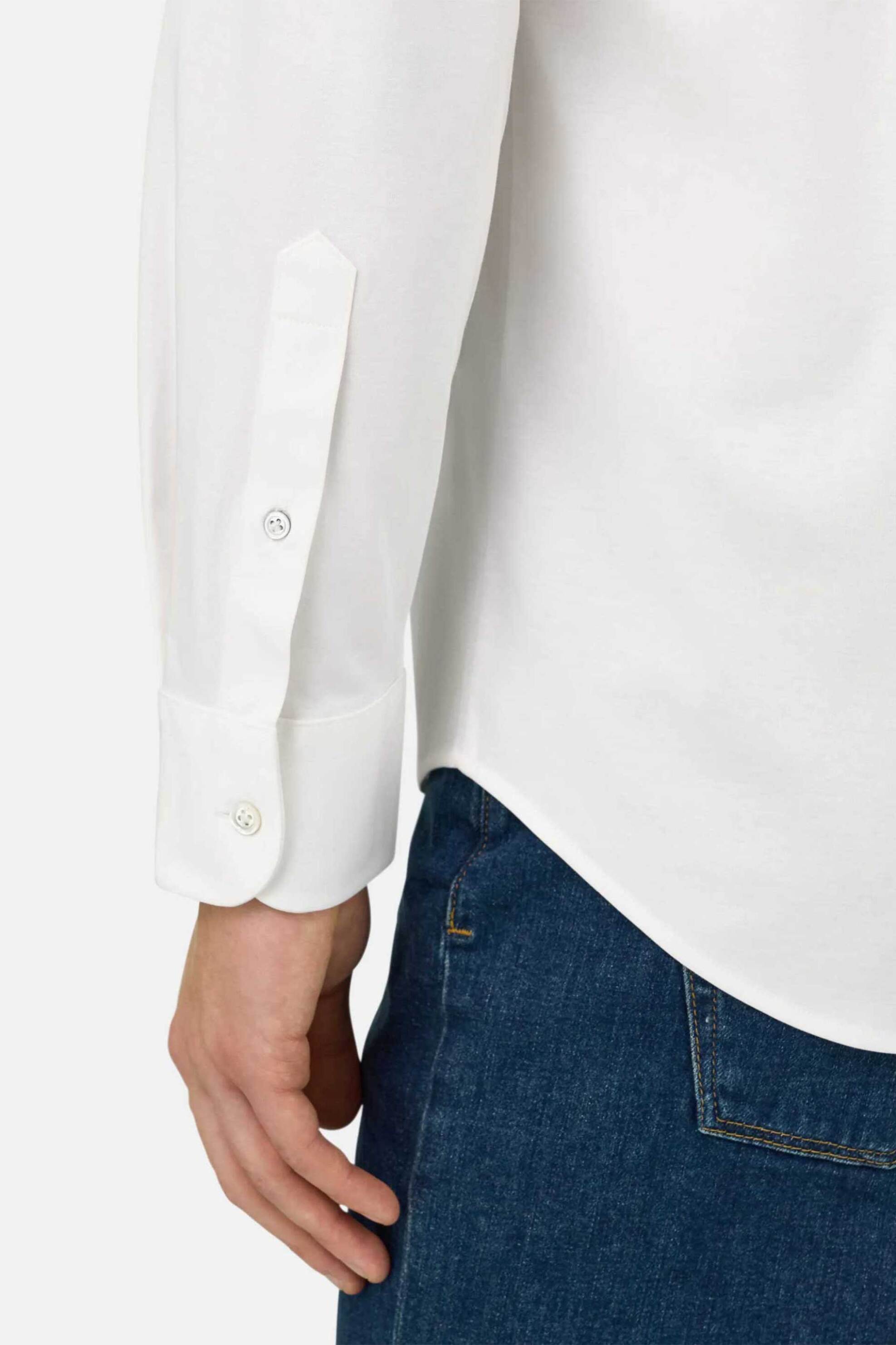 Boggi Milano Ανδρικό Πουκάμισο Μονόχρωμο Regular Fit - Bo26P030501 Λευκό
