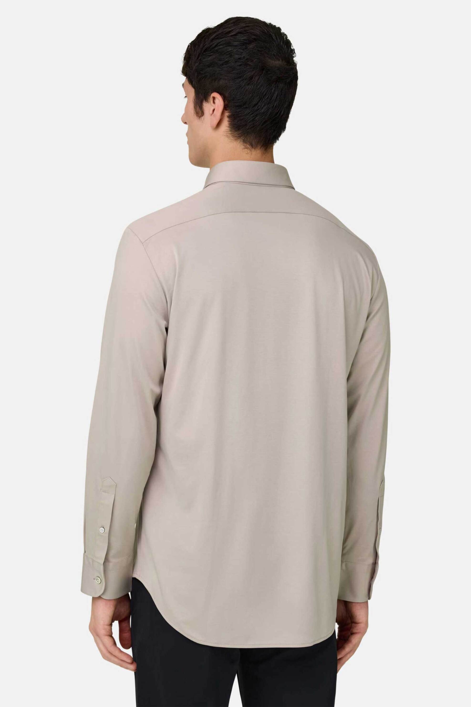 Boggi Milano Ανδρικό Πουκάμισο Μονόχρωμο Regular Fit - Bo26P030503 Μπεζ