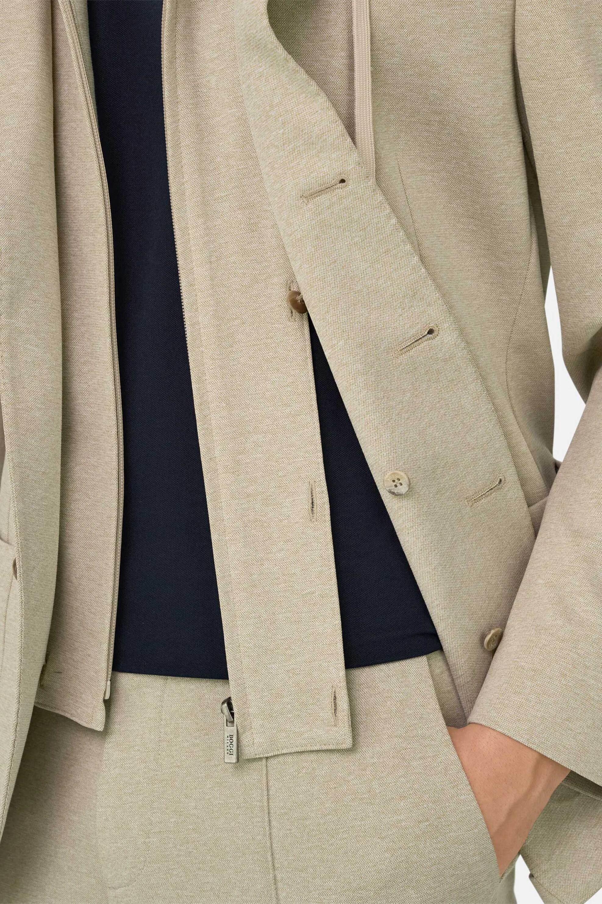 Boggi Milano Ανδρικό Σακάκι Ζακέτα με Κουκούλα Regular Fit - Bo26P045501 Μπεζ