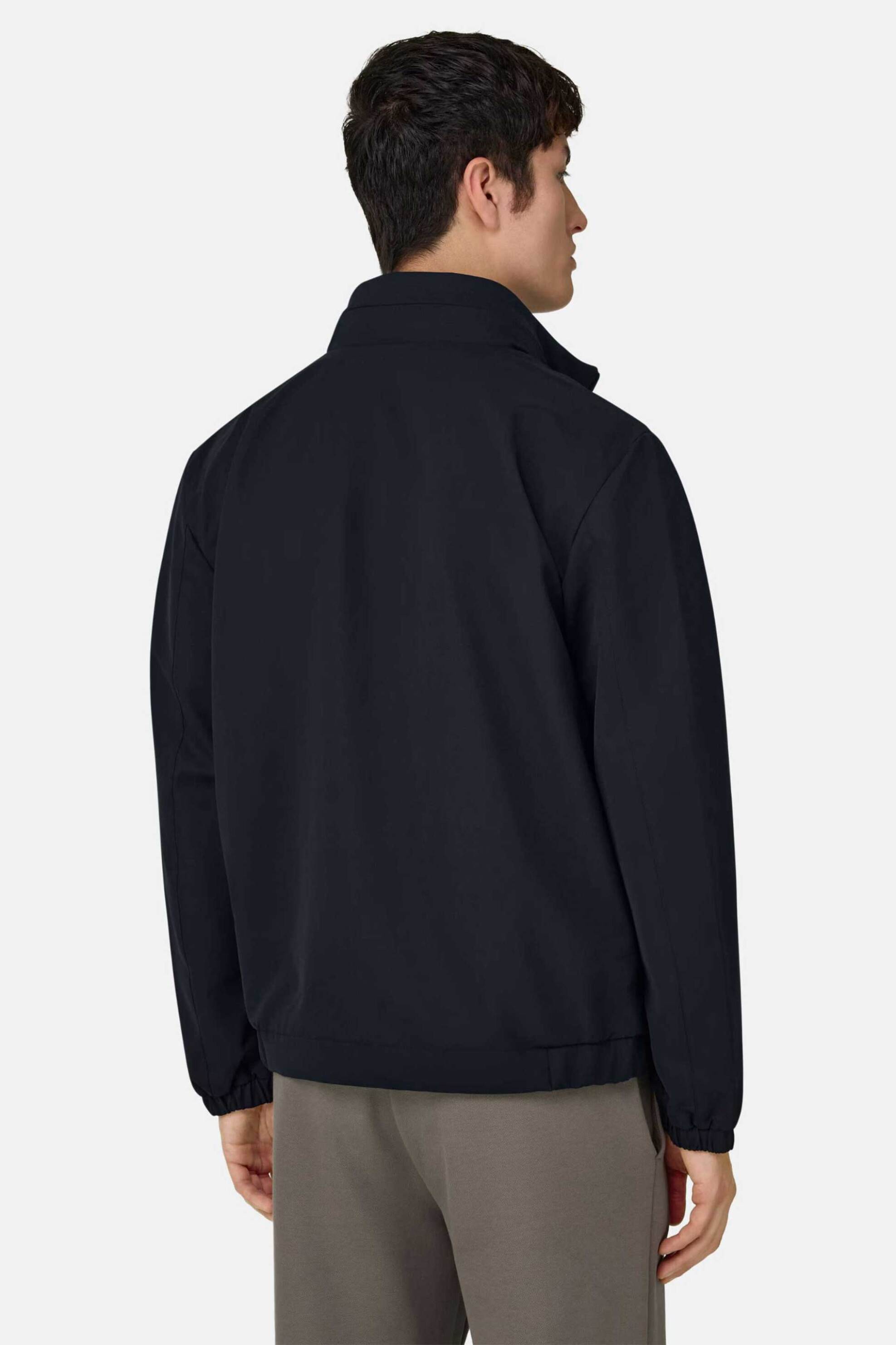 Boggi Milano Ανδρικό Bomber Jacket Μονόχρωμο Regular Fit - Bo26P068601 Μπλε Navy