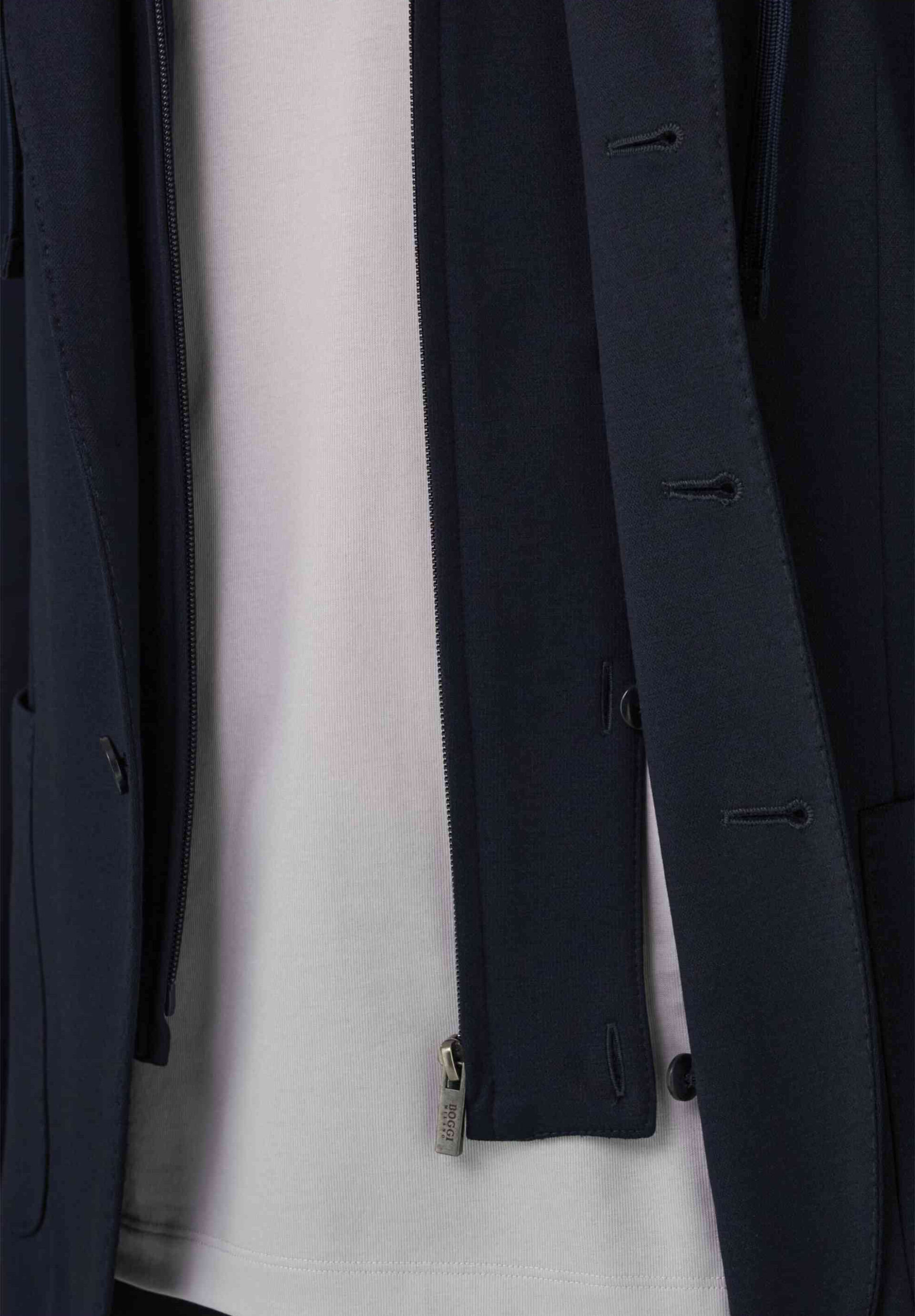 Boggi Milano Ανδρικό Σακάκι Ζακέτα με Κουκούλα Regular Fit - Bo26P082701 Μπλε Navy