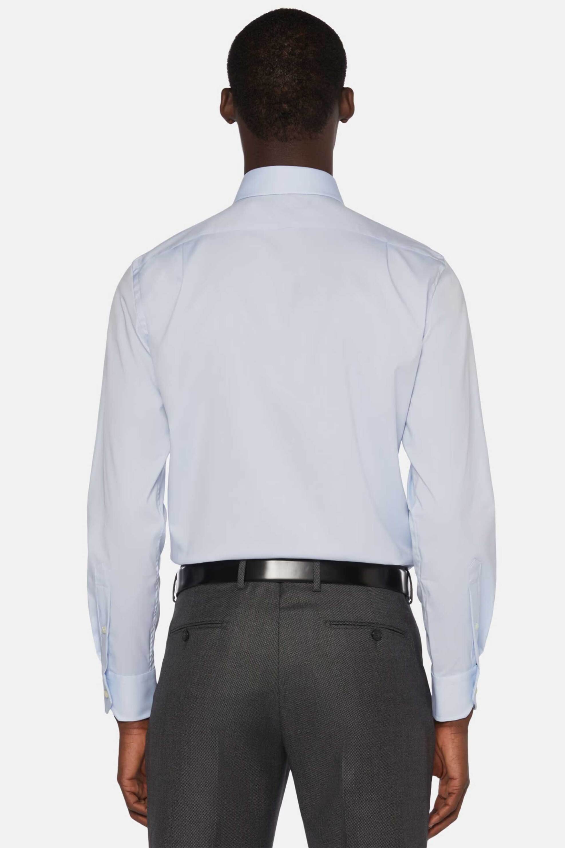 Boggi Milano Ανδρικό Πουκάμισο Μονόχρωμο Regular Fit - Bo24C004202 Σιελ