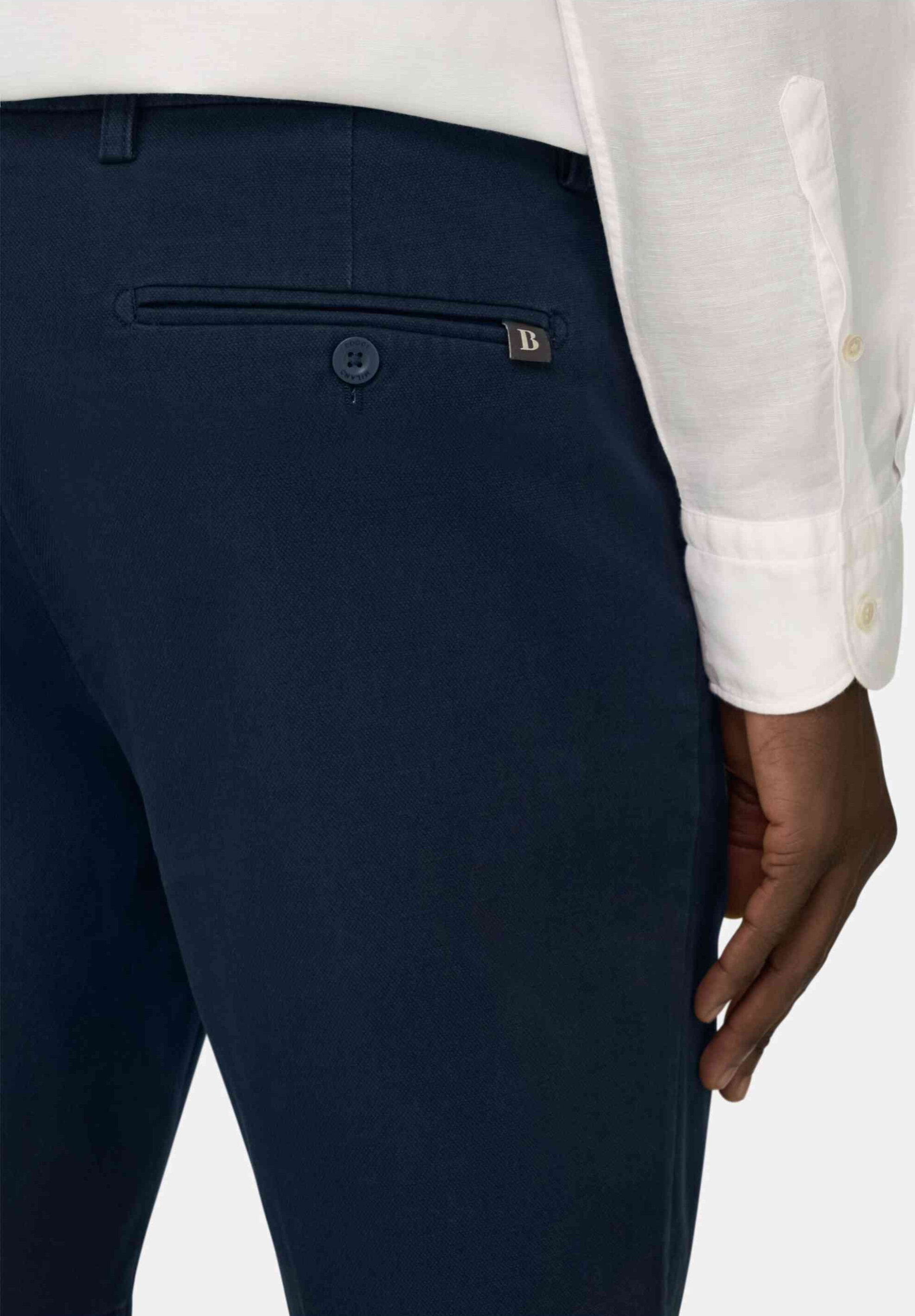 Boggi Milano Ανδρική Βερμούδα Chino Regular Fit - Bo26P077101 Μπλε Navy