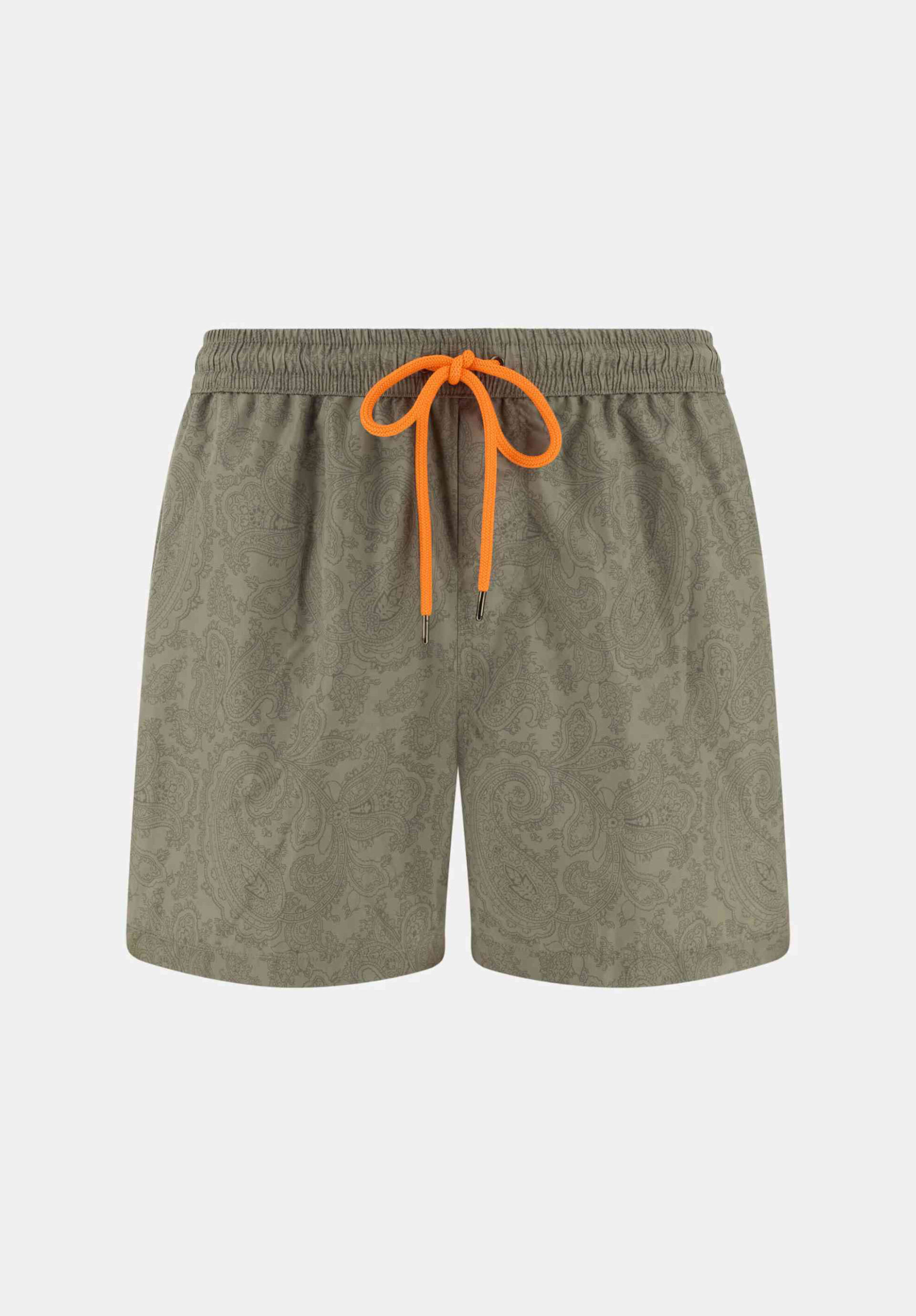 Boggi Milano Ανδρικό Μαγιό Σορτς με Paisley Print - Bo26P072702 Πράσινο Σκούρο