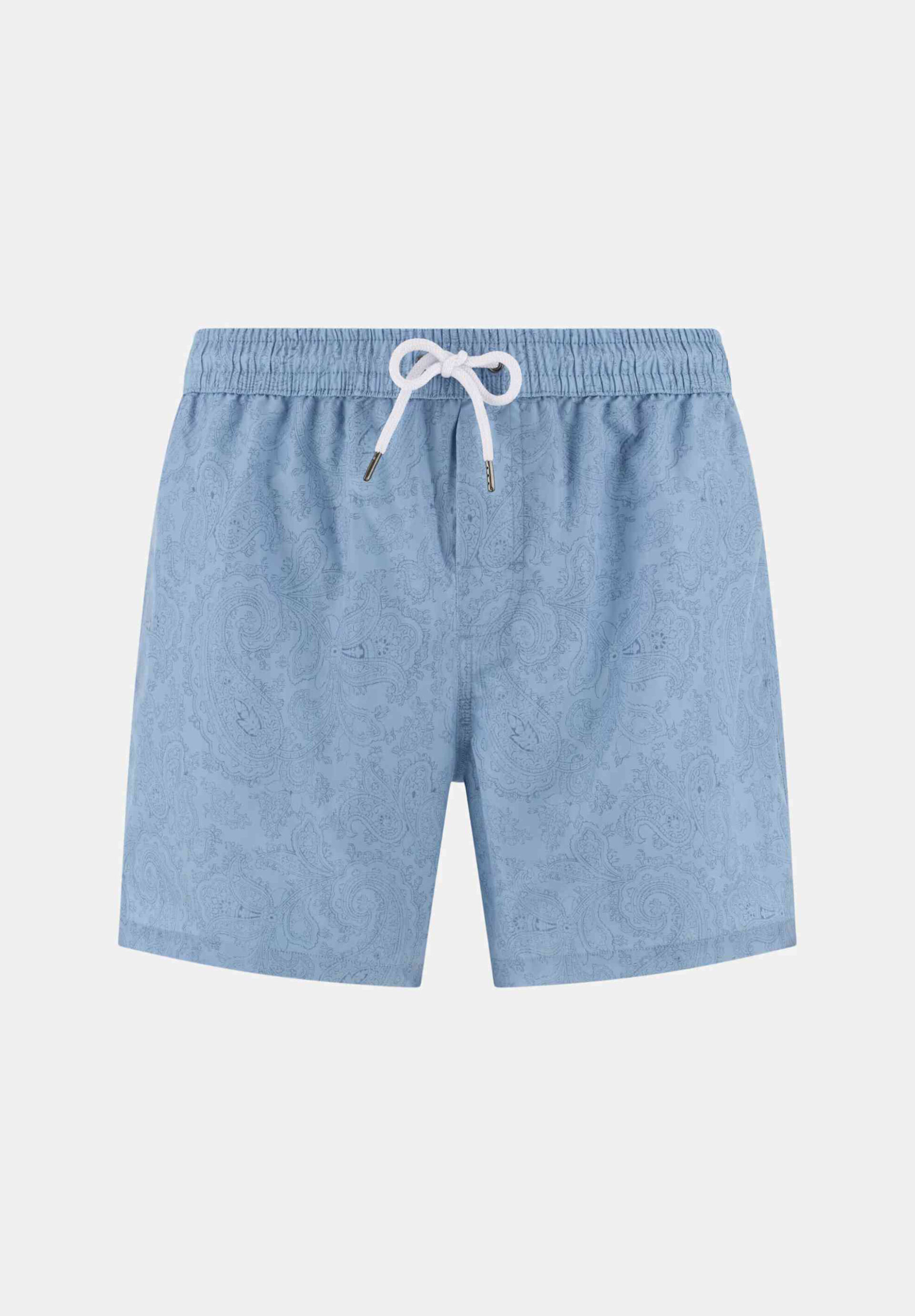Boggi Milano Ανδρικό Μαγιό Σορτς με Paisley Print - Bo26P072703 Γαλάζιο