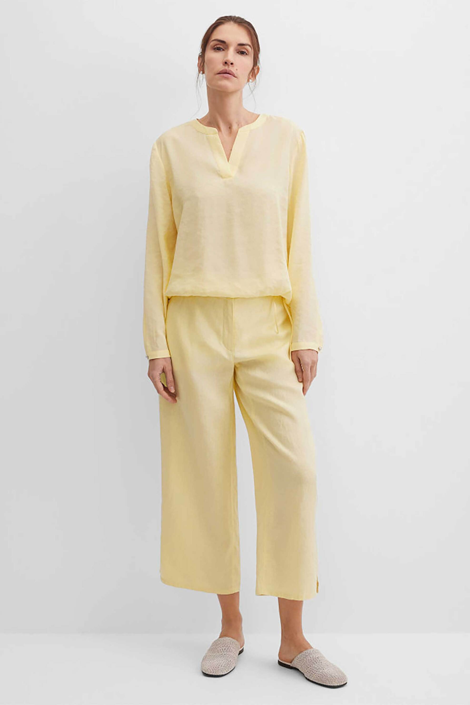 GERRY WEBER Gerry Weber γυναικεία μπλούζα textured με V - N61013209042 Κίτρινο Ανοιχτό - 3