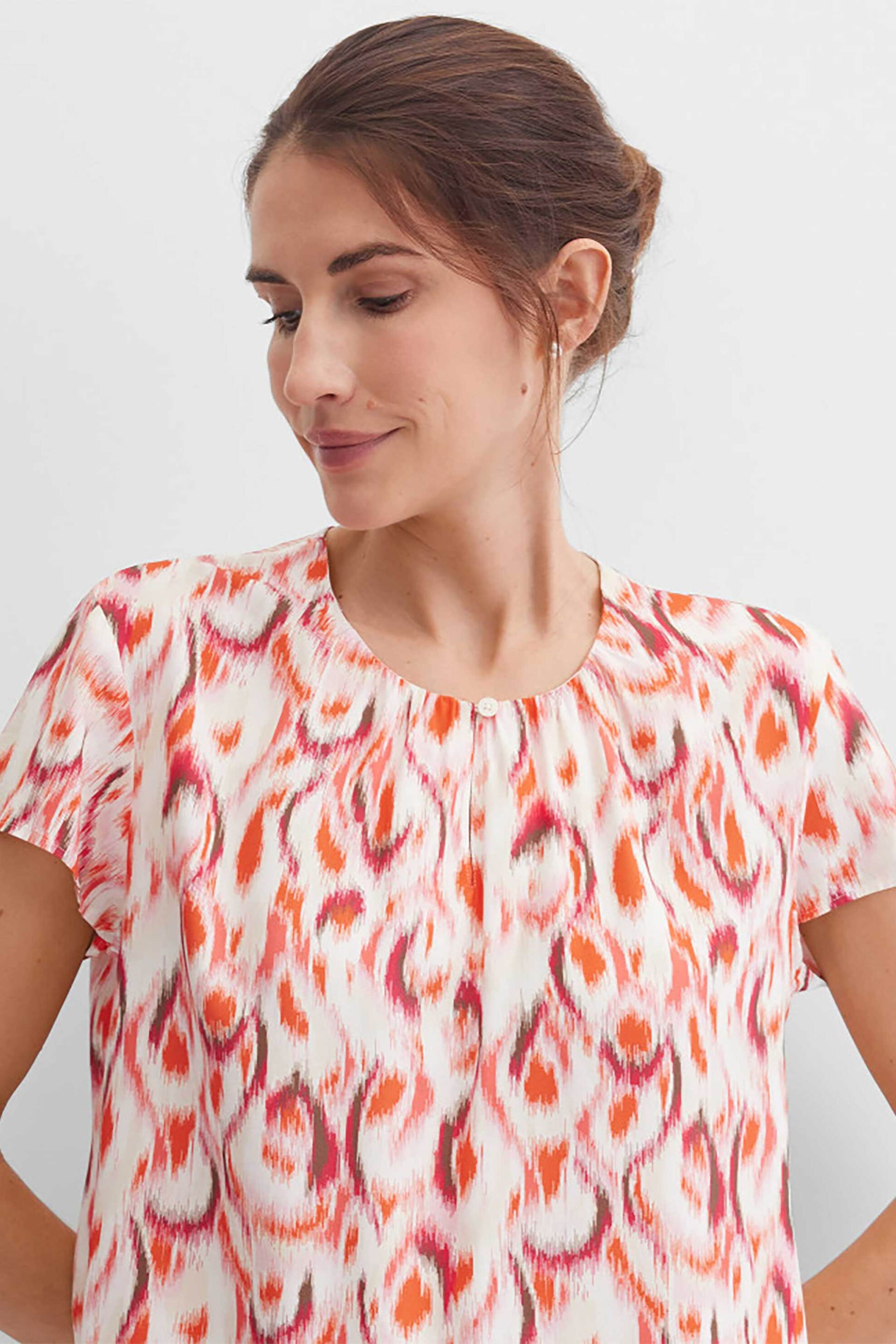 GERRY WEBER Gerry Weber γυναικεία μπλούζα με all-over print - N61023295042 Κοραλί - 2
