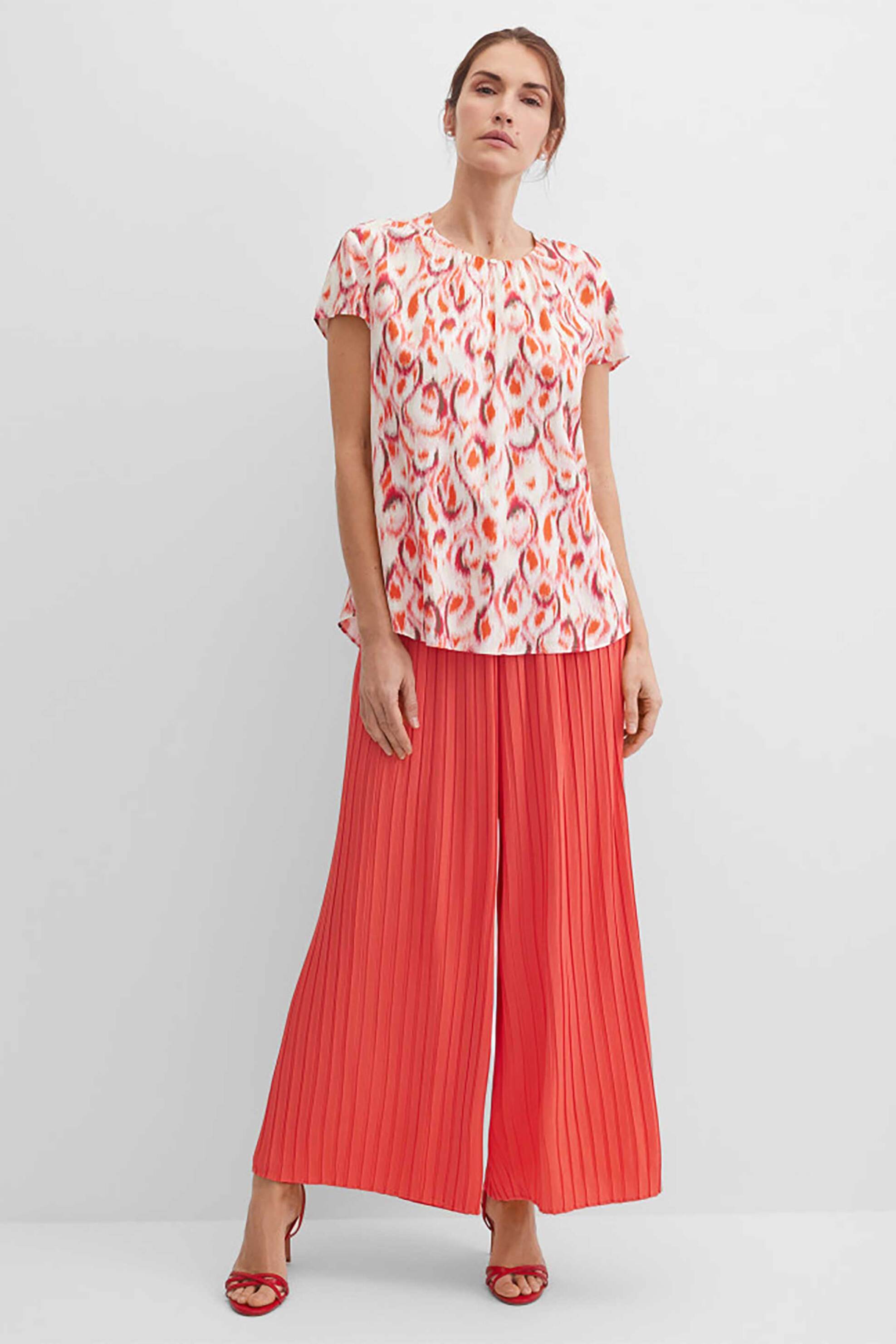GERRY WEBER Gerry Weber γυναικεία μπλούζα με all-over print - N61023295042 Κοραλί - 3
