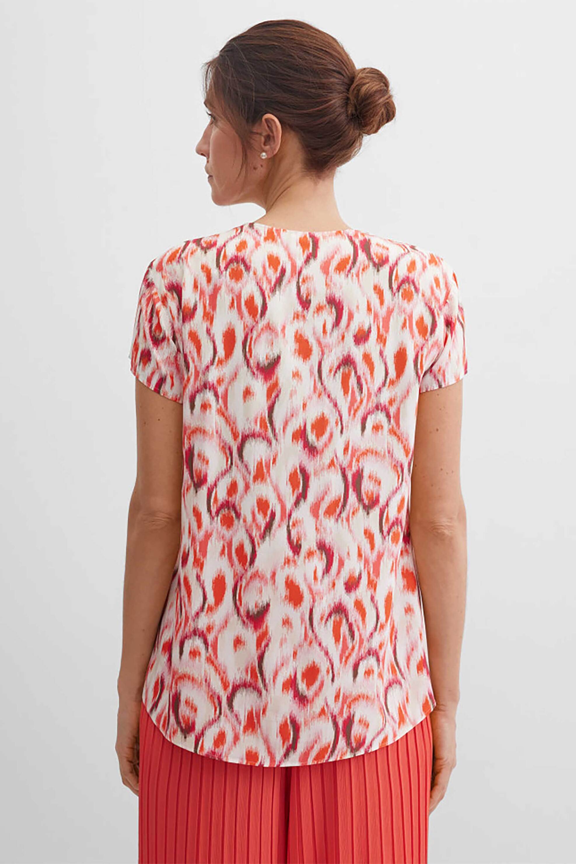 GERRY WEBER Gerry Weber γυναικεία μπλούζα με all-over print - N61023295042 Κοραλί - 4
