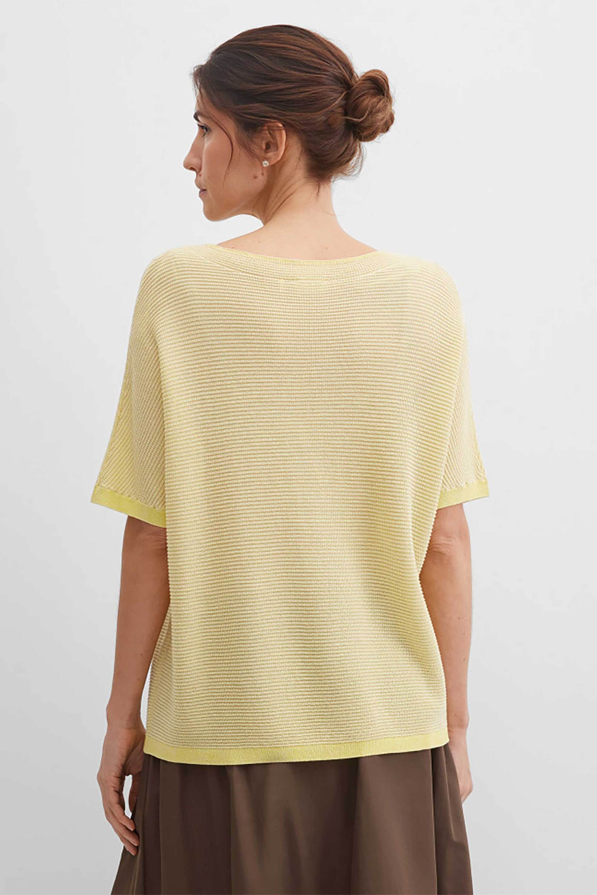 GERRY WEBER Gerry Weber γυναικεία πλεκτή μπλούζα textured - N61025209042 Κίτρινο Ανοιχτό - 4