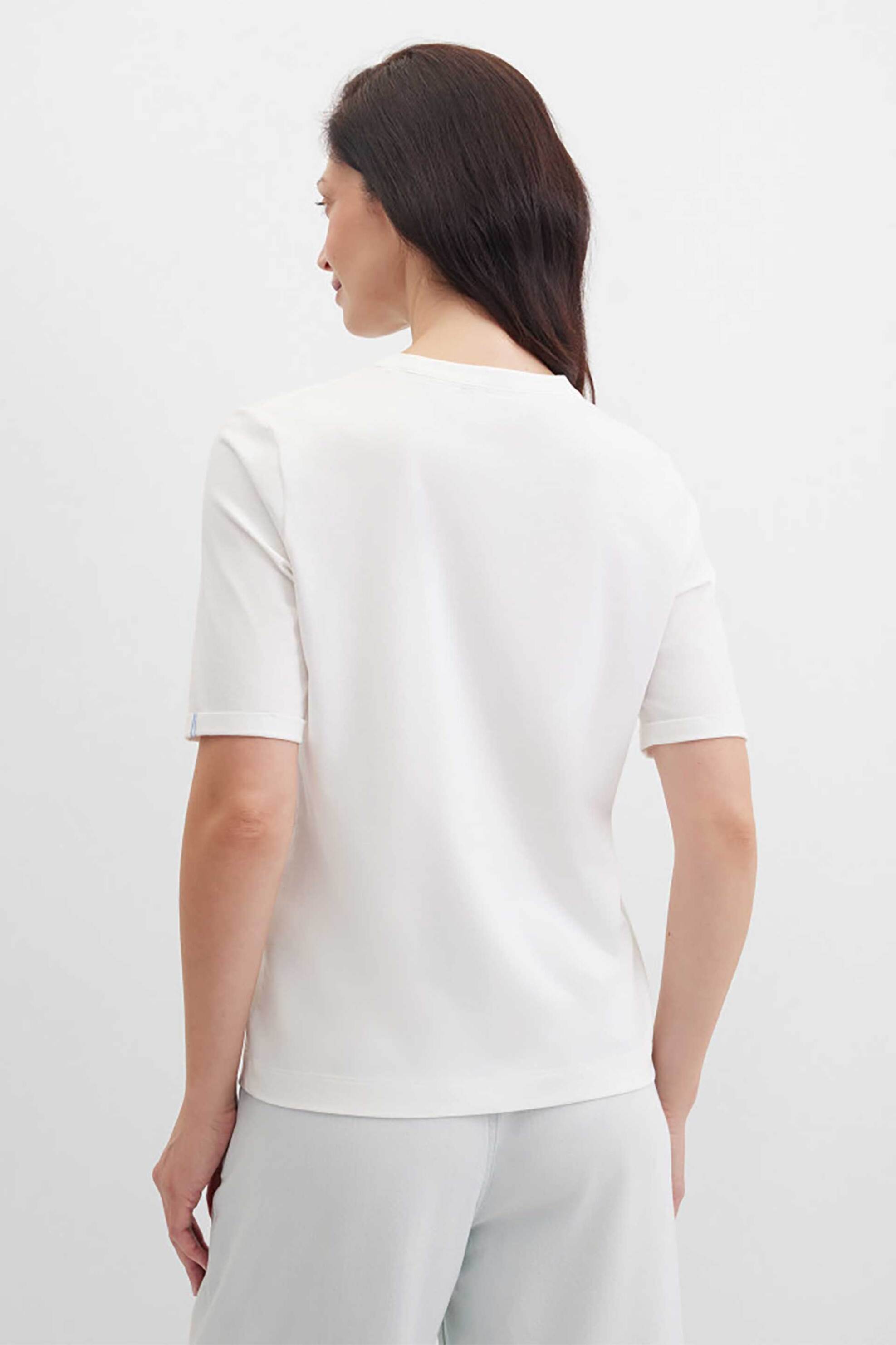 Gerry Weber Γυναικείο T-Shirt με Print από Strass - N61700121042 Λευκό