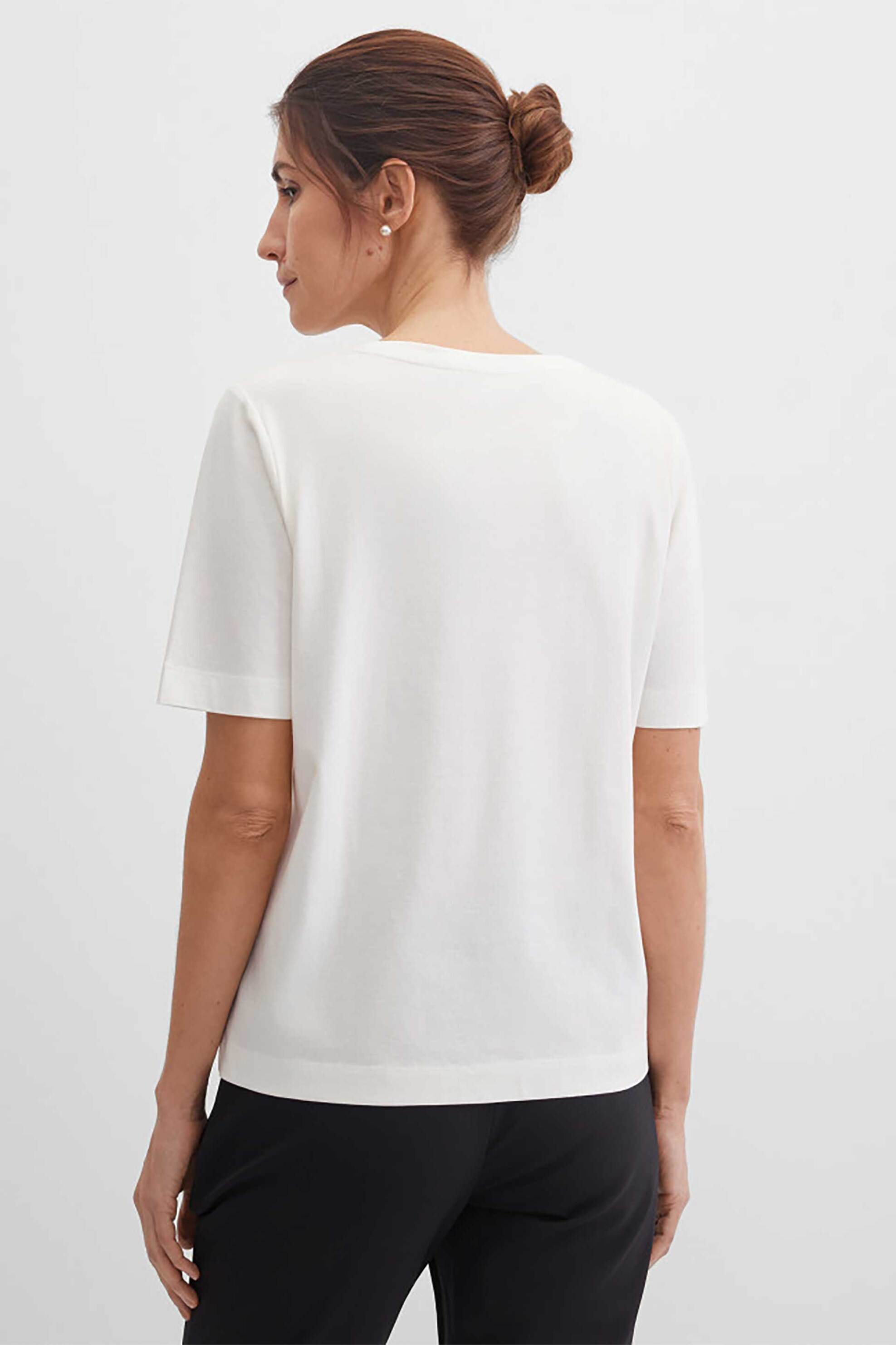 GERRY WEBER Gerry Weber γυναικείο T-shirt με graphic print - N61725159042 Λευκό - 4