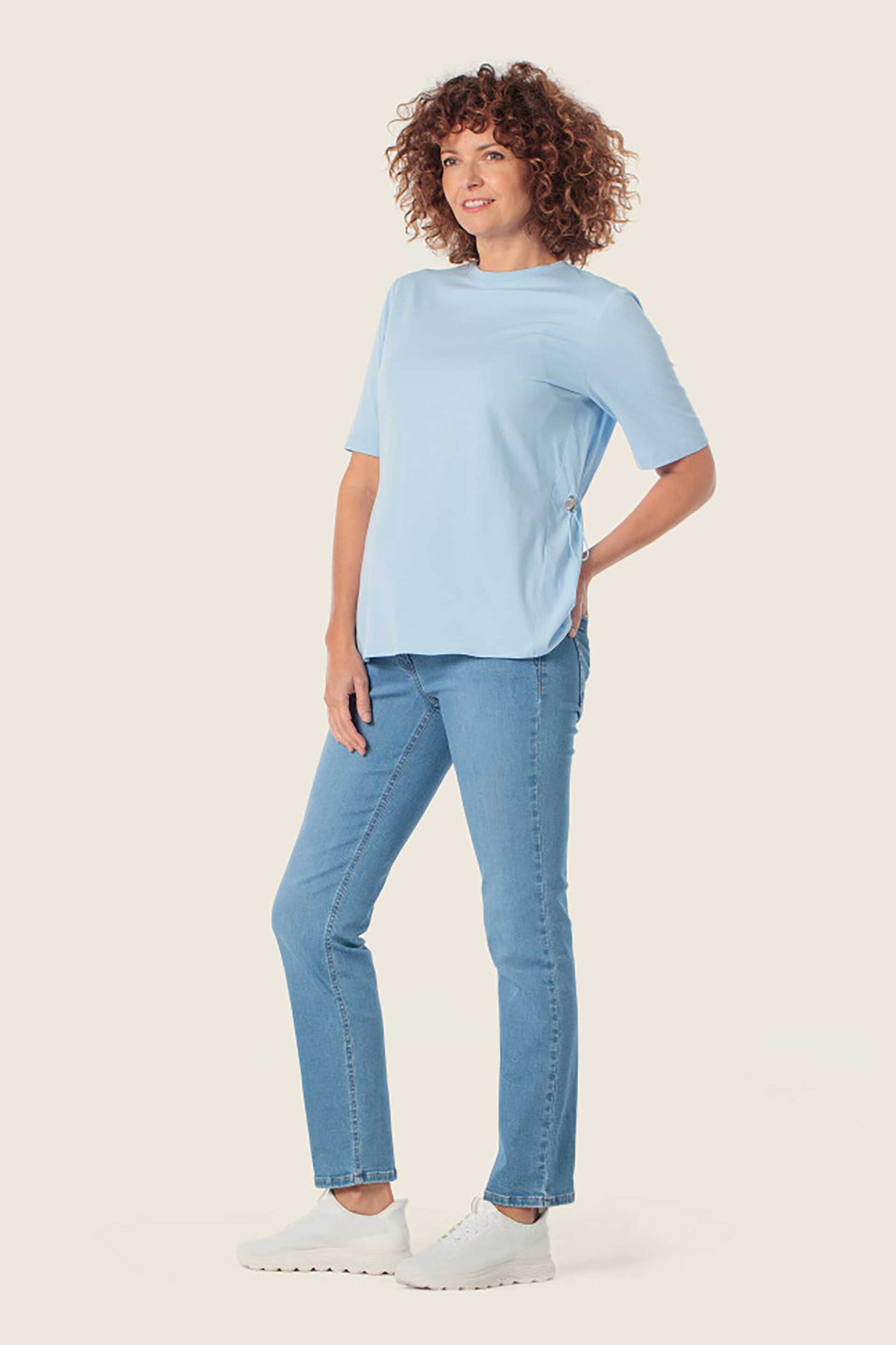 GERRY WEBER Gerry Weber γυναικείο T-shirt με ρυθμιζόμενο λάστιχο στη μέση - N61734125040 Γαλάζιο - 2