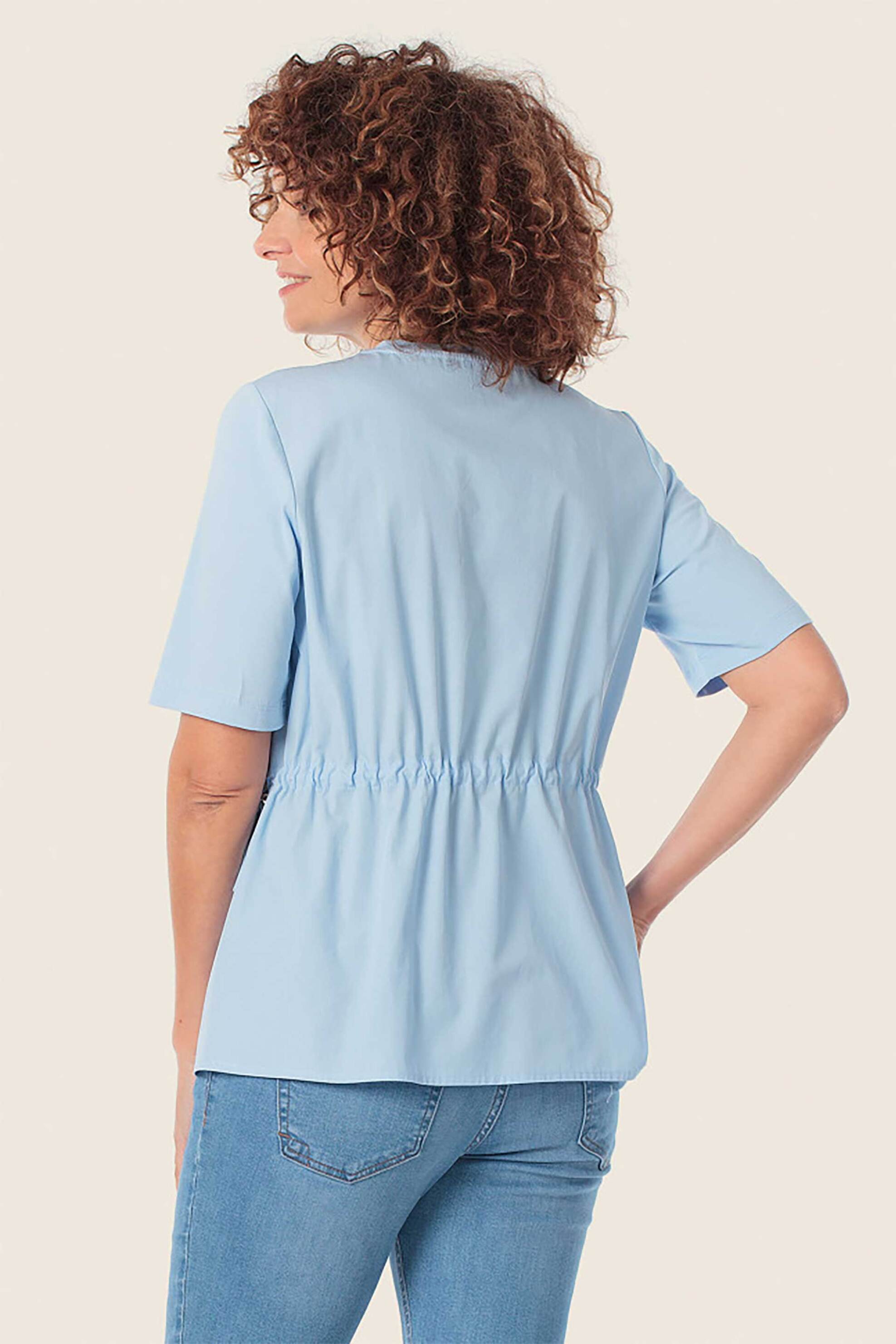 GERRY WEBER Gerry Weber γυναικείο T-shirt με ρυθμιζόμενο λάστιχο στη μέση - N61734125040 Γαλάζιο - 3