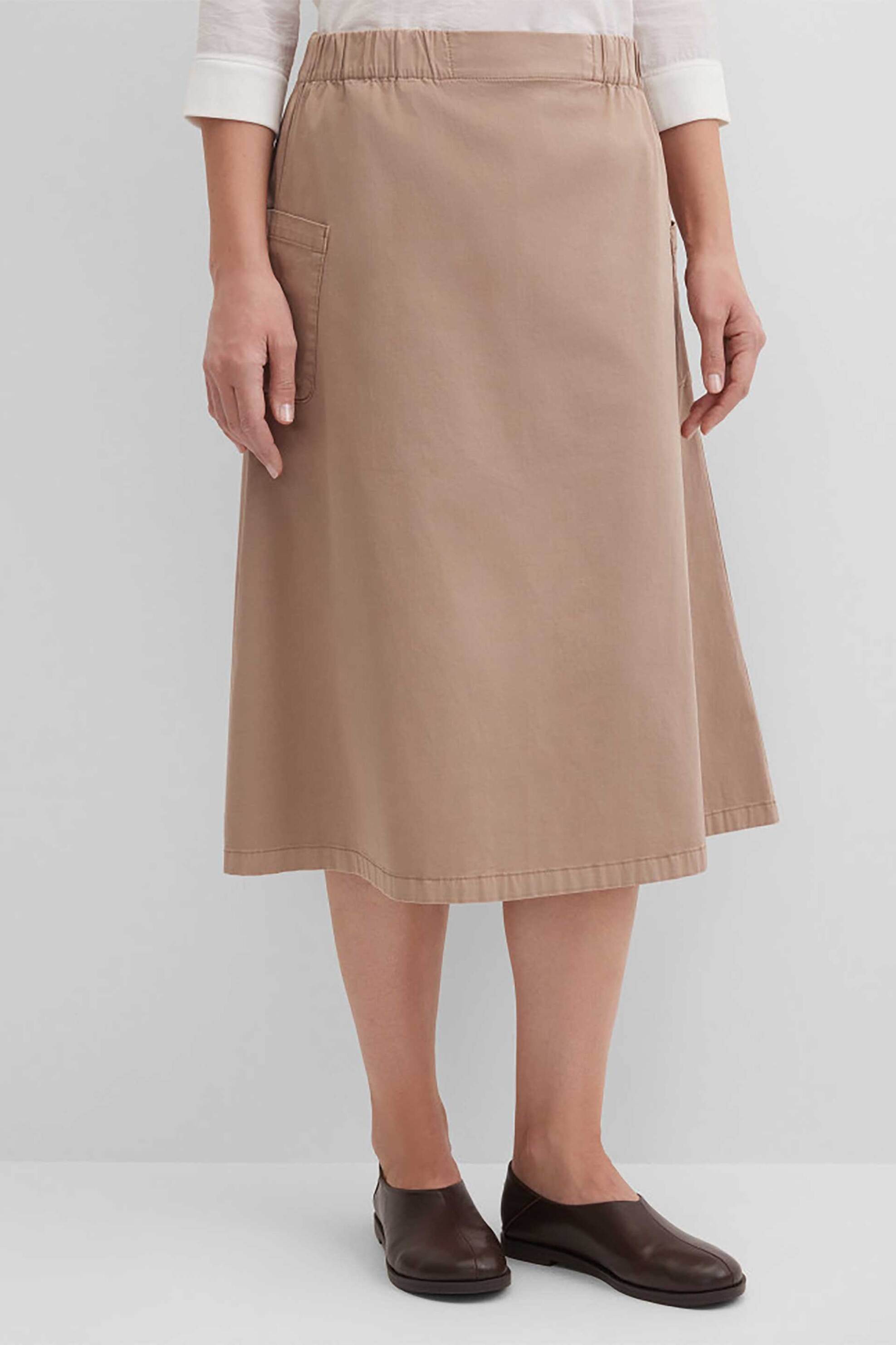 Gerry Weber γυναικεία φούστα midi με τσέπες - N65617144042 Μπεζ