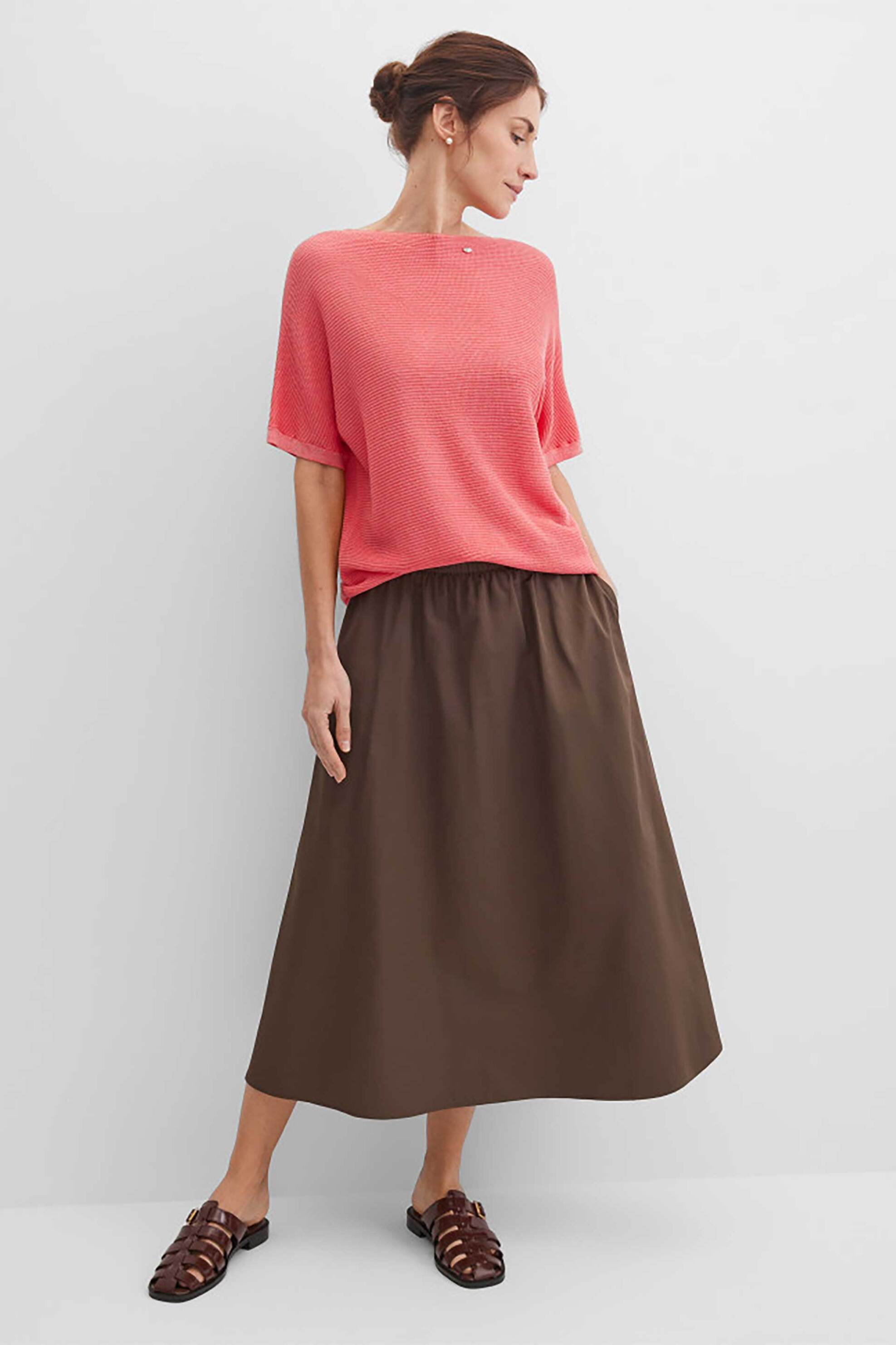 Gerry Weber γυναικεία φούστα midi - N65685357042 Καφέ