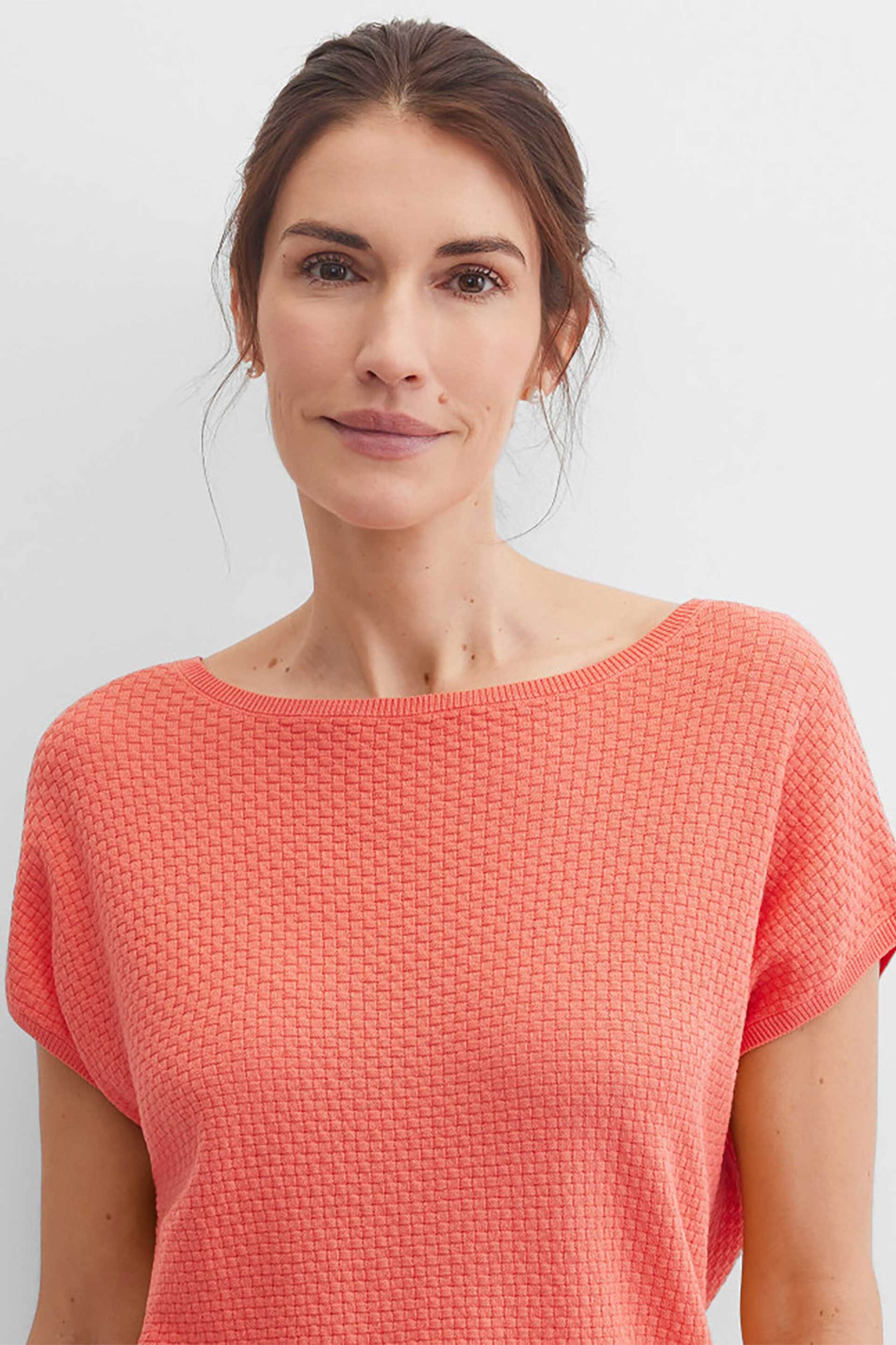 Gerry Weber γυναικεία μπλούζα πλεκτή ανάγλυφο σχέδιο - N66502302038 Κοραλί