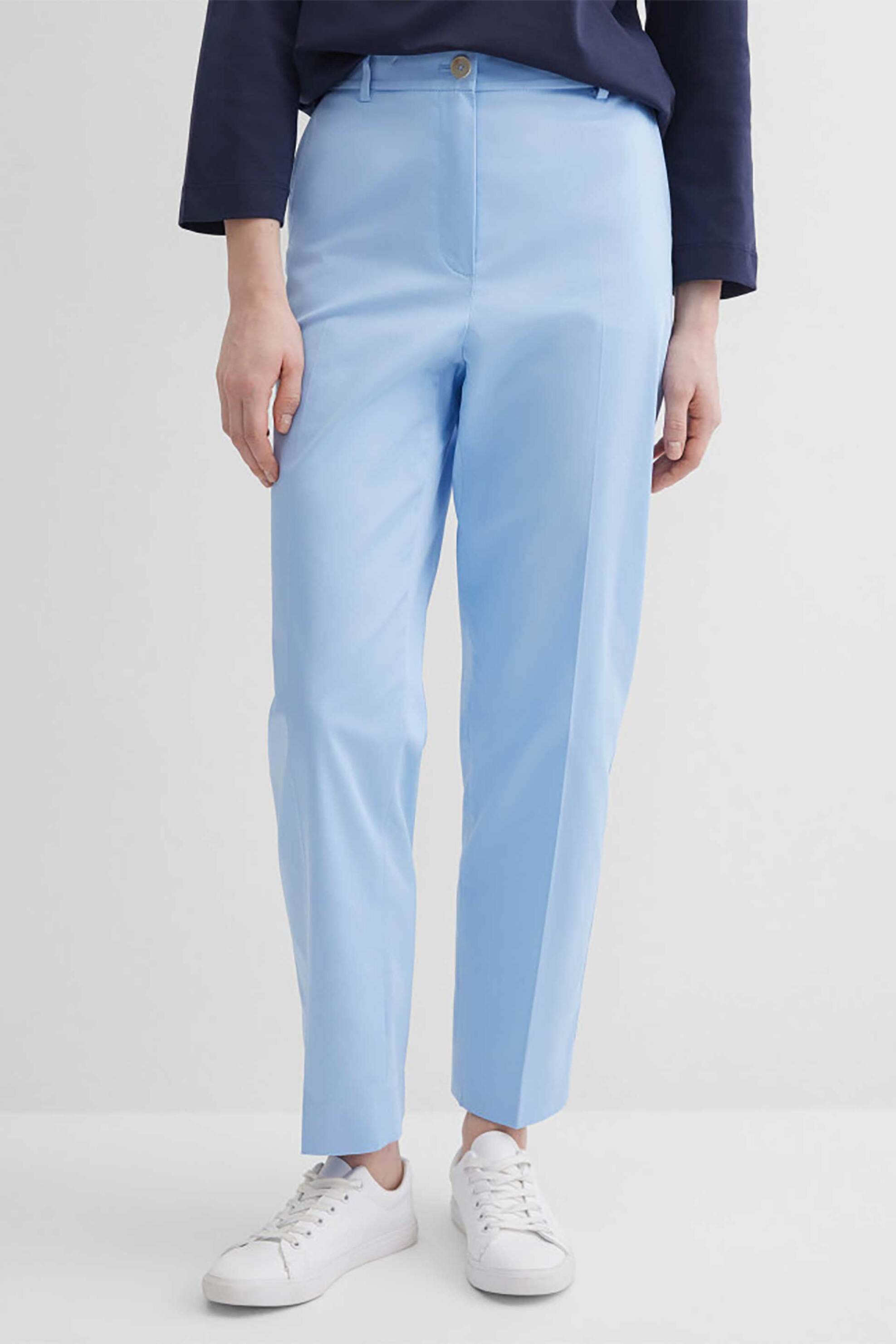 GERRY WEBER Gerry Weber γυναικείο παντελόνι cropped Tapered Fit - N67102125040 Μπλε Ανοιχτό - 2