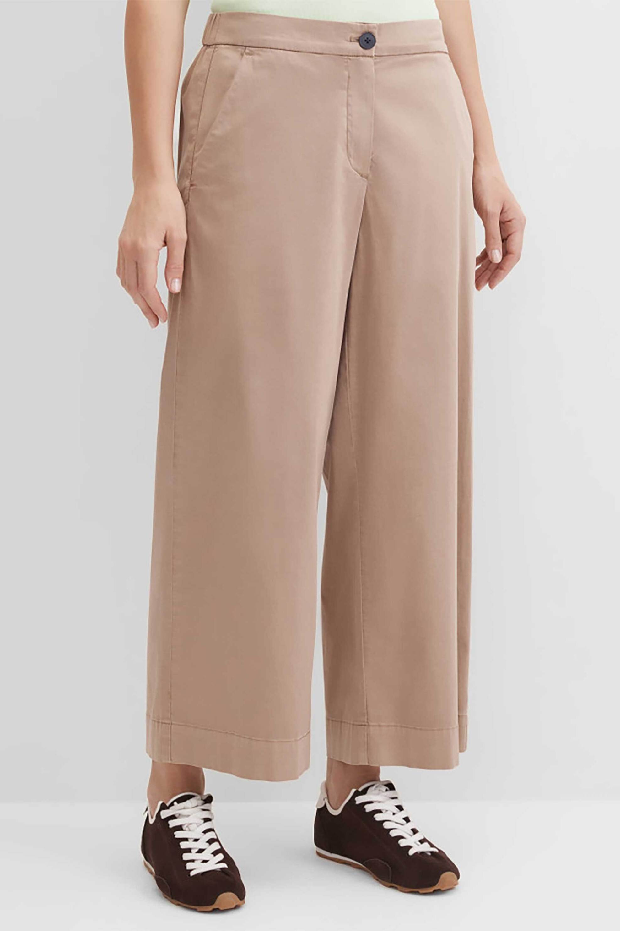 Gerry Weber γυναικείο παντελόνι capri Loose Wide Fit - N67109144040 Καμηλό φωτογραφία